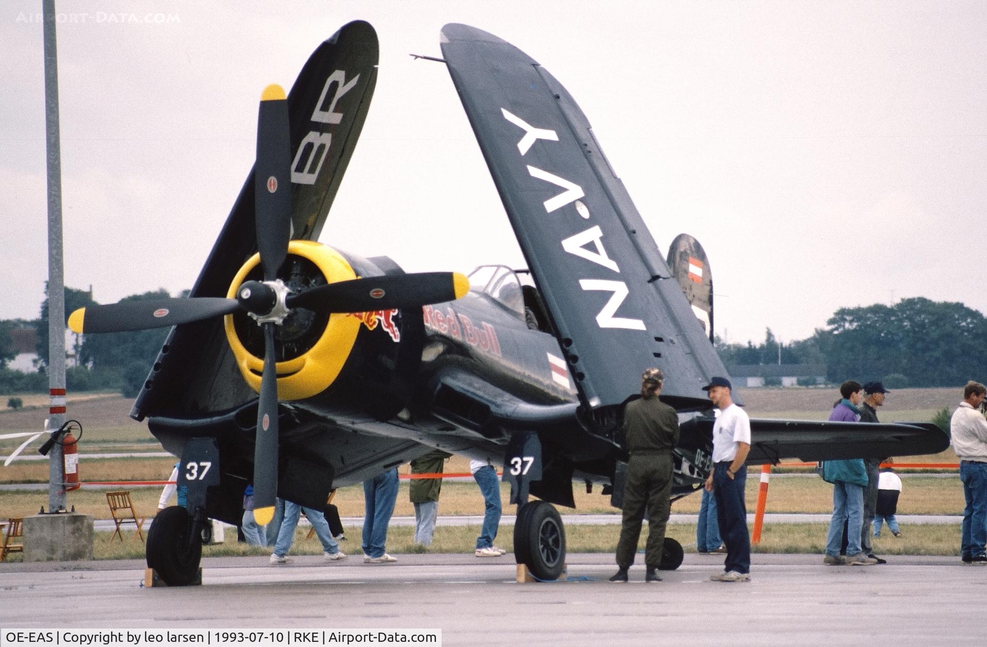 OE-EAS, 1945 Vought F4U-4 Corsair C/N 9149, Roskilde Air Show 10.7.1993