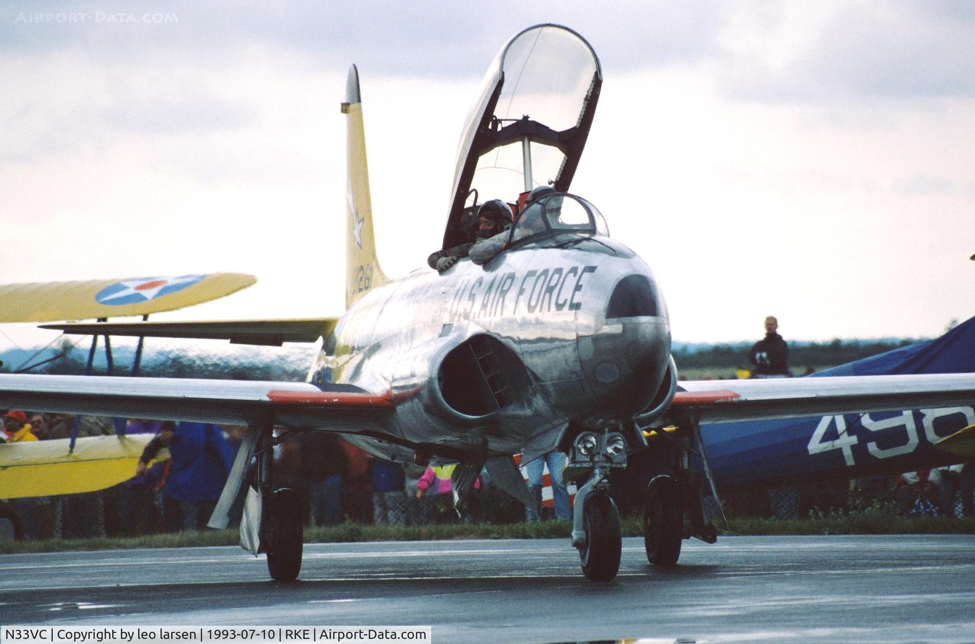 N33VC, 1954 Canadair CT-133 Silver Star 3 C/N T33-261, Roskilde Air Show 10.7.1993
