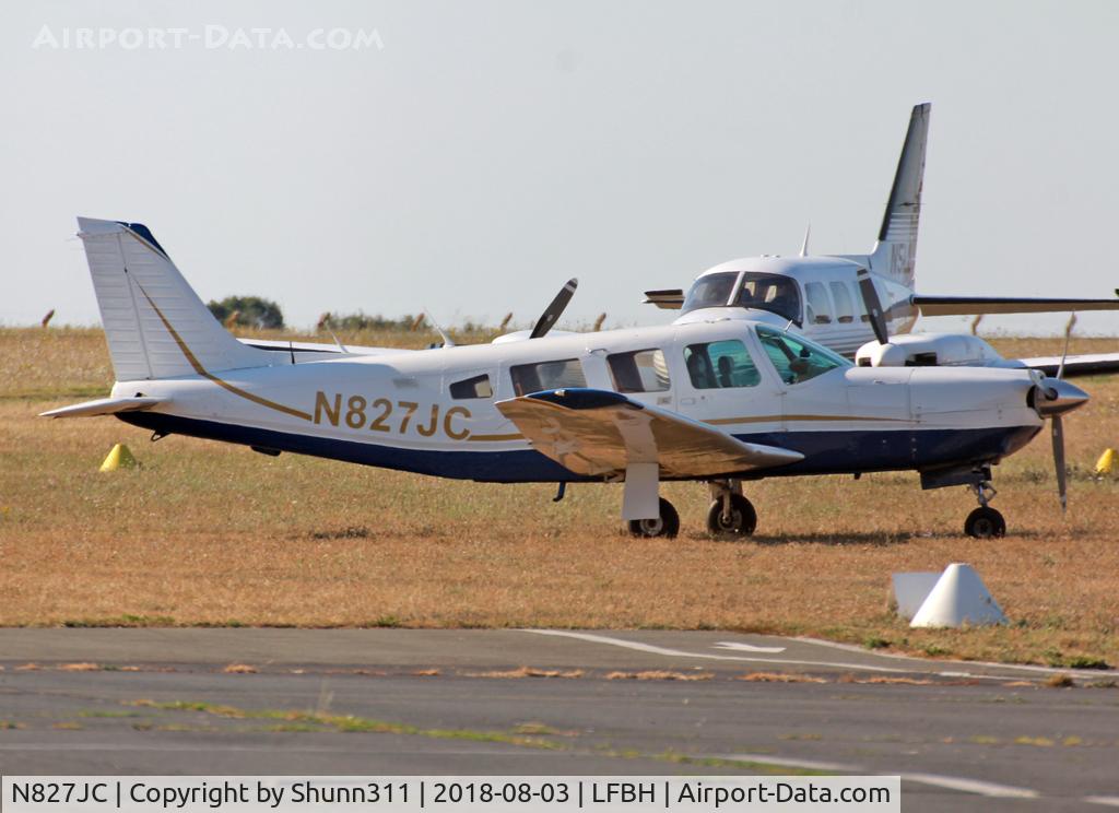 N827JC, Piper PA-32R-301 Saratoga SP C/N 32R-8113044, Parked in the grass...