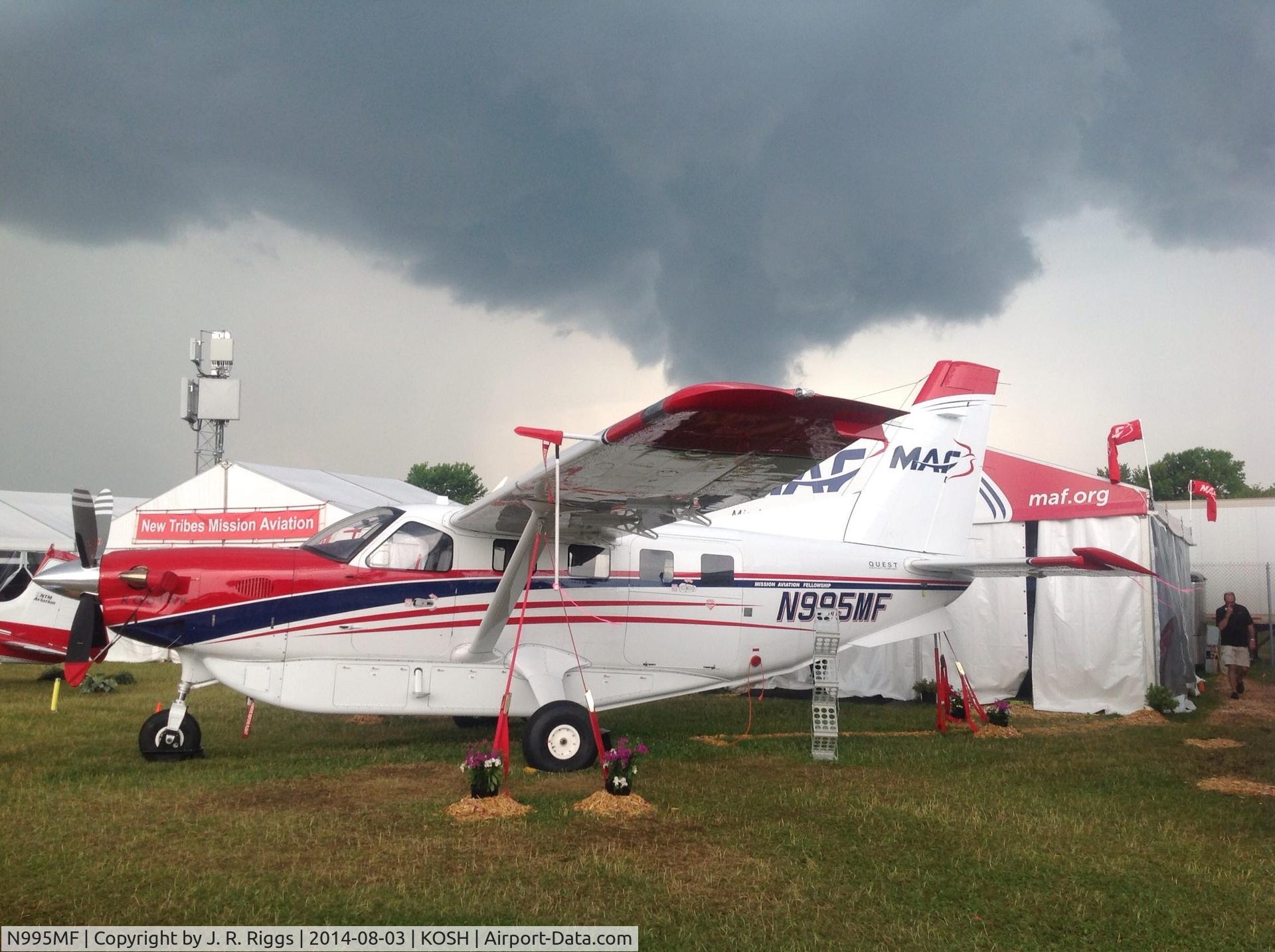 N995MF, 2013 Quest Kodiak 100 C/N 100-0095, Menacing clouds forming at KOSH