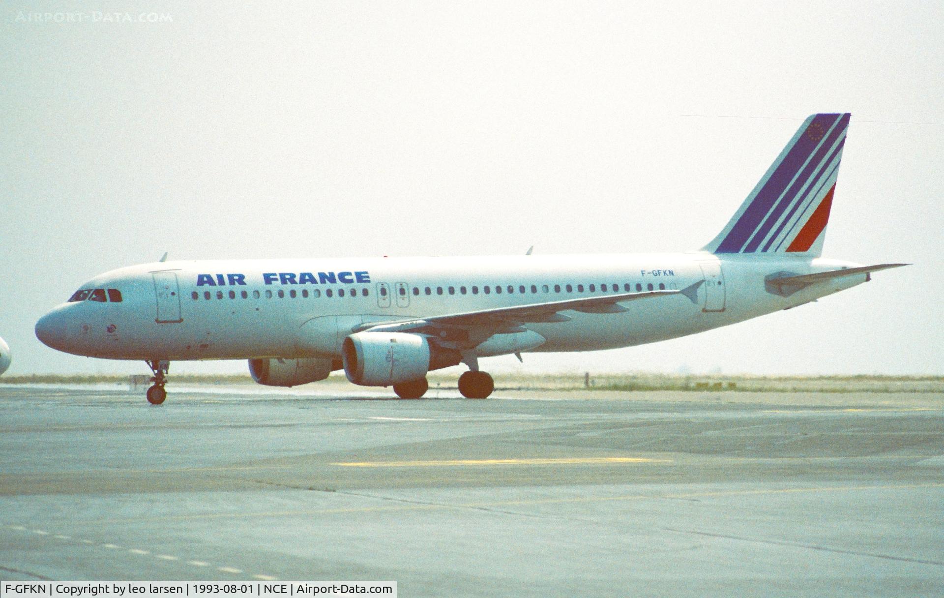 F-GFKN, 1990 Airbus A320-211 C/N 0128, Nice 1.8.1993