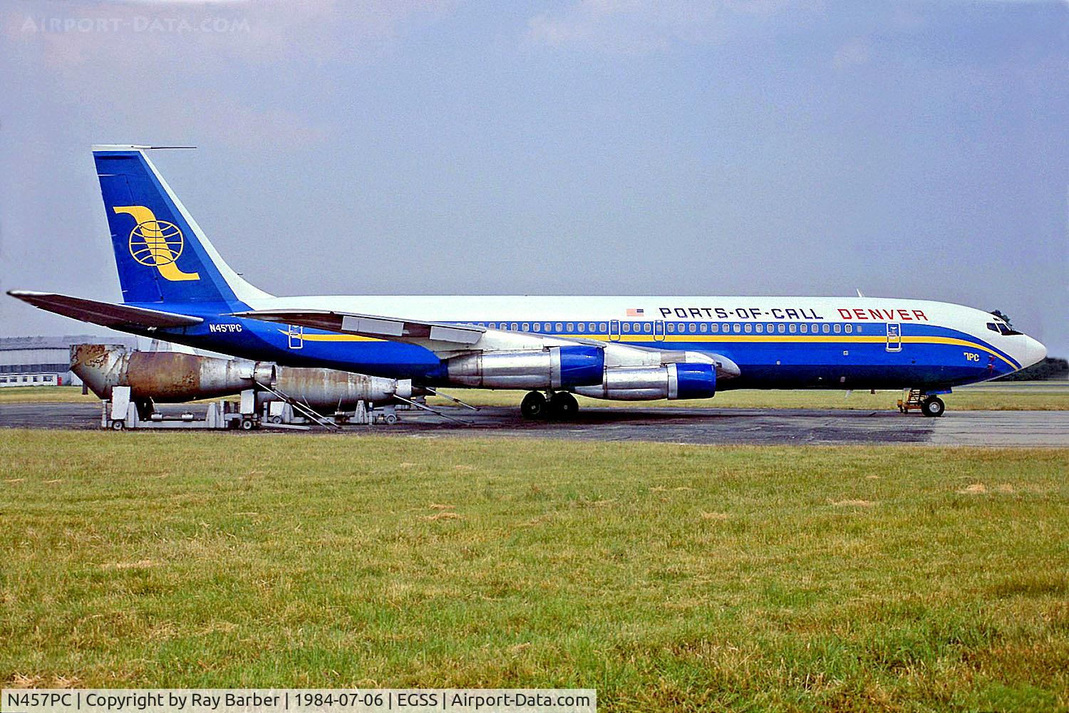 N457PC, 1969 Boeing 707-323B C/N 20178, N457PC   Boeing 707-323B [20178] (Denver Ports Of Call) Stansted~G 06/07/1984