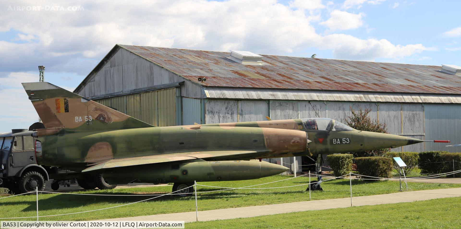BA53, Dassault Mirage 5BA C/N 53, You can guess the former belgian fighters squadrons insigna, 