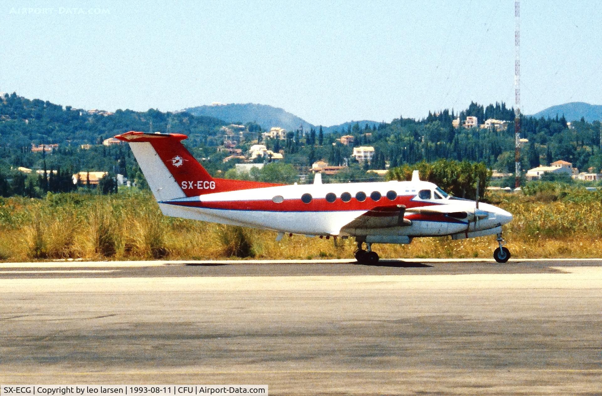 SX-ECG, 1978 Beech 200 Super King Air C/N BB-372, Corfu 11.8.1993