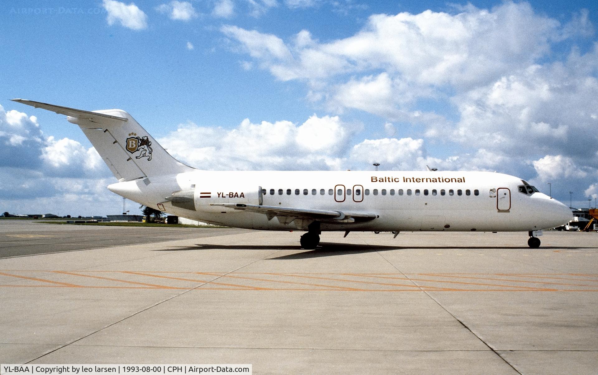 YL-BAA, 1967 Douglas DC-9-15RC C/N 47016, Copenhagen 8.1993