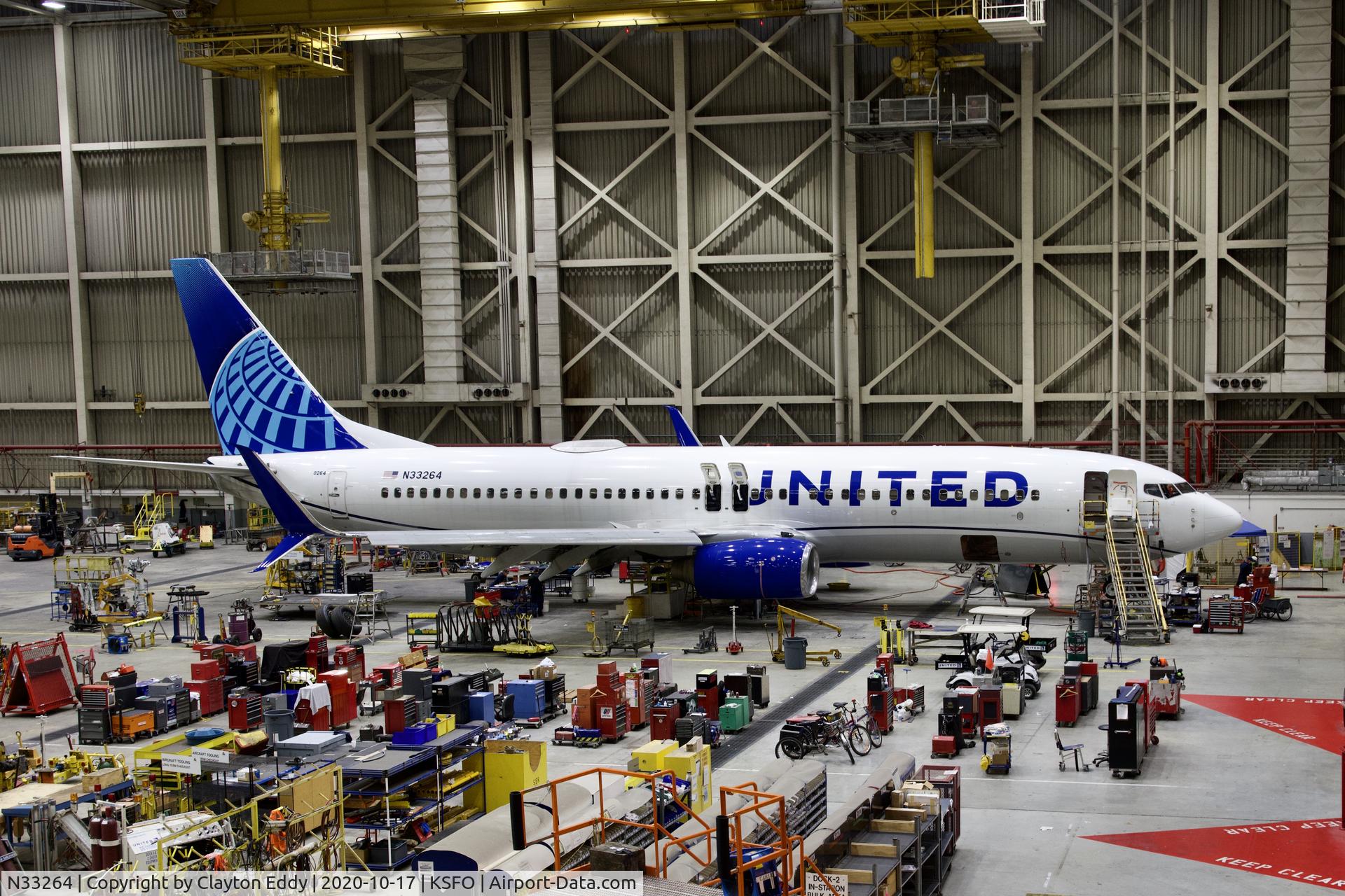 N33264, 2001 Boeing 737-824 C/N 31584, SFO 2020.