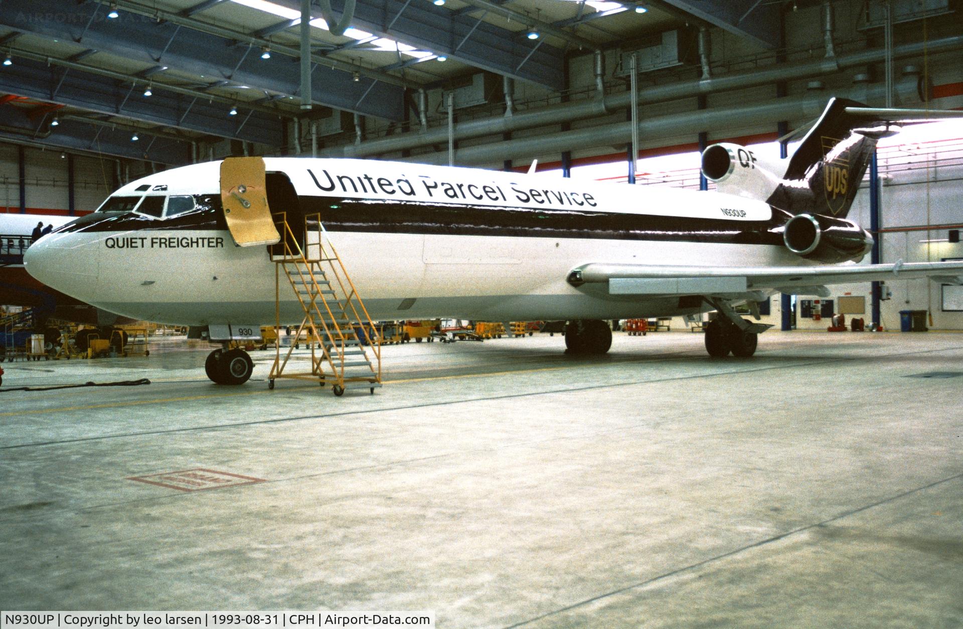 N930UP, 1966 Boeing 727-1QF C/N 19096, Copenhagen 31.8.1993