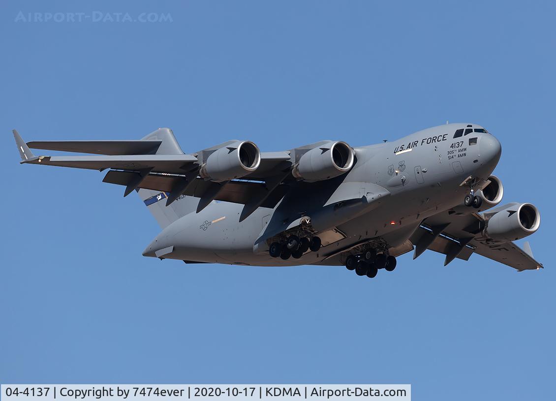 04-4137, 2004 Boeing C-17A Globemaster III C/N P-137, RCH817T Supporting POTUS Donald J Trumps visit to Tucson