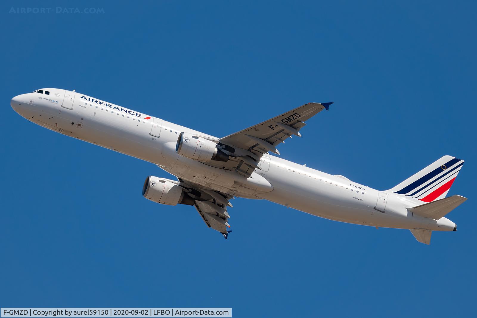 F-GMZD, 1995 Airbus A321-111 C/N 0529, take off from TLS