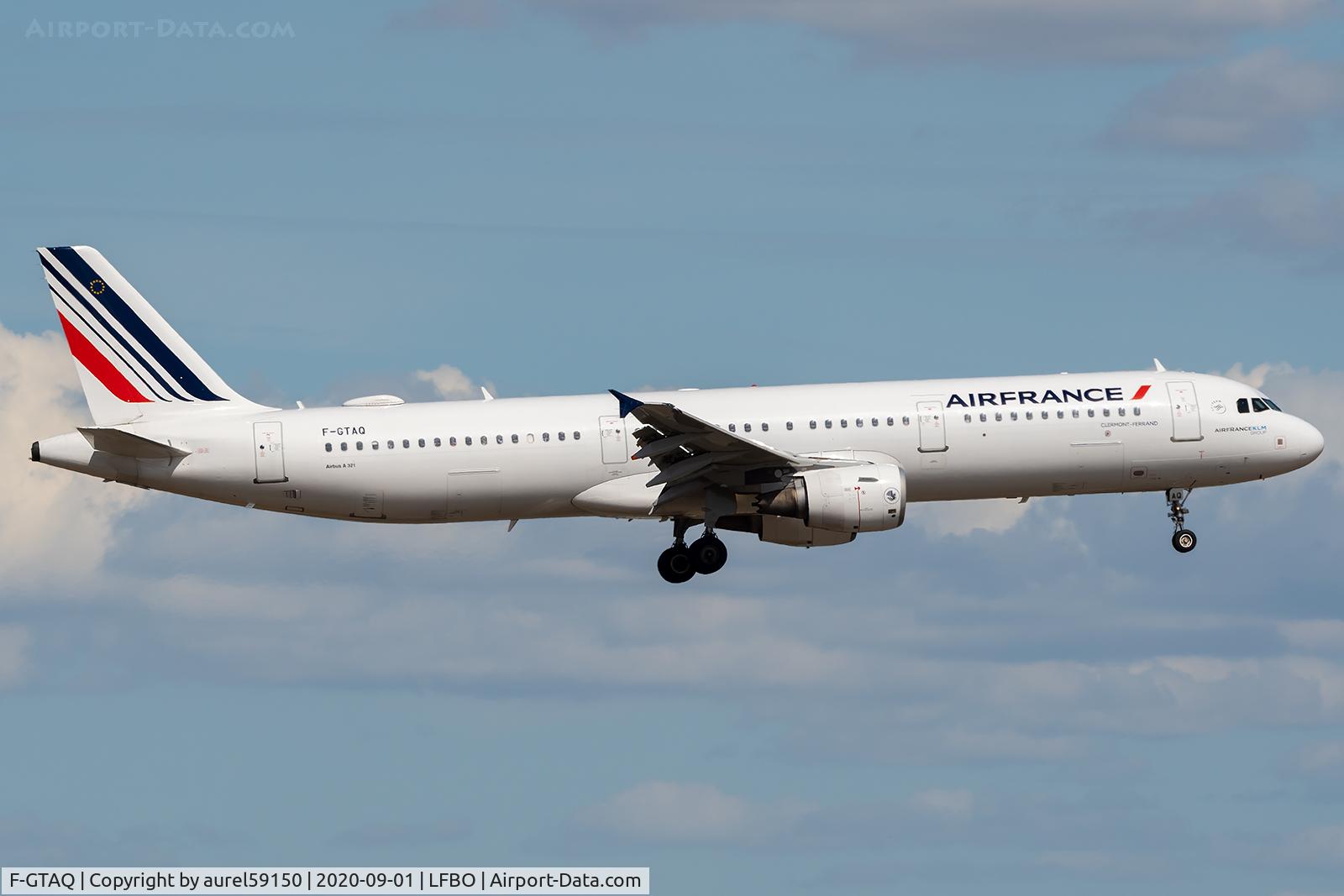 F-GTAQ, 2008 Airbus A321-211 C/N 3399, landing at TLS