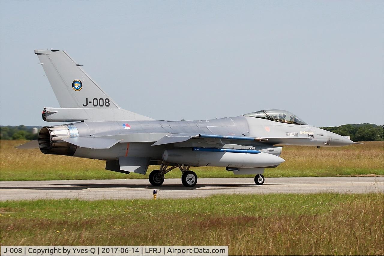 J-008, General Dynamics F-16AM Fighting Falcon C/N 6D-164, General Dynamics F-16AM Fighting Falcon, Taxiing to flight line, Landivisiau Naval Air Base (LFRJ) Tiger Meet 2017