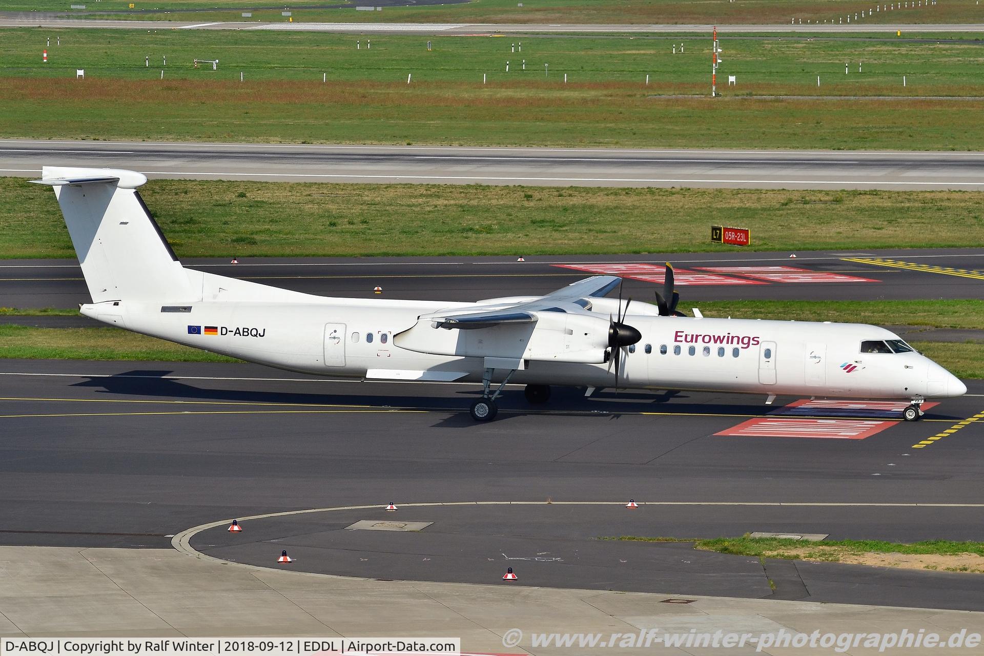 D-ABQJ, 2009 De Havilland Canada DHC-8-402Q Dash 8 C/N 4274, Bombardier DHC-8-402Q Dash 8 - EW EWG Eurowings opby LGW Luffahrtgesellschaft Walter - 4274 - D-ABQJ - 12.09.2018 - DUS