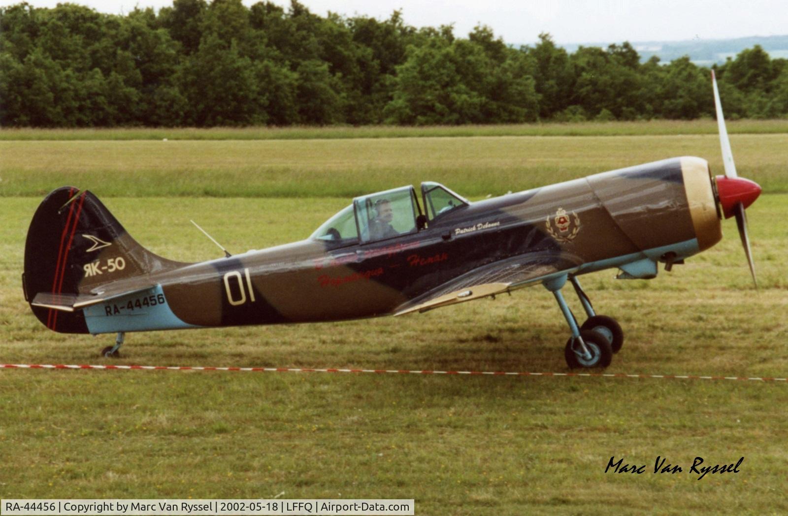 RA-44456, 1985 Yakovlev Yak-50 C/N 853208, At La Ferté-Alais in 2002.