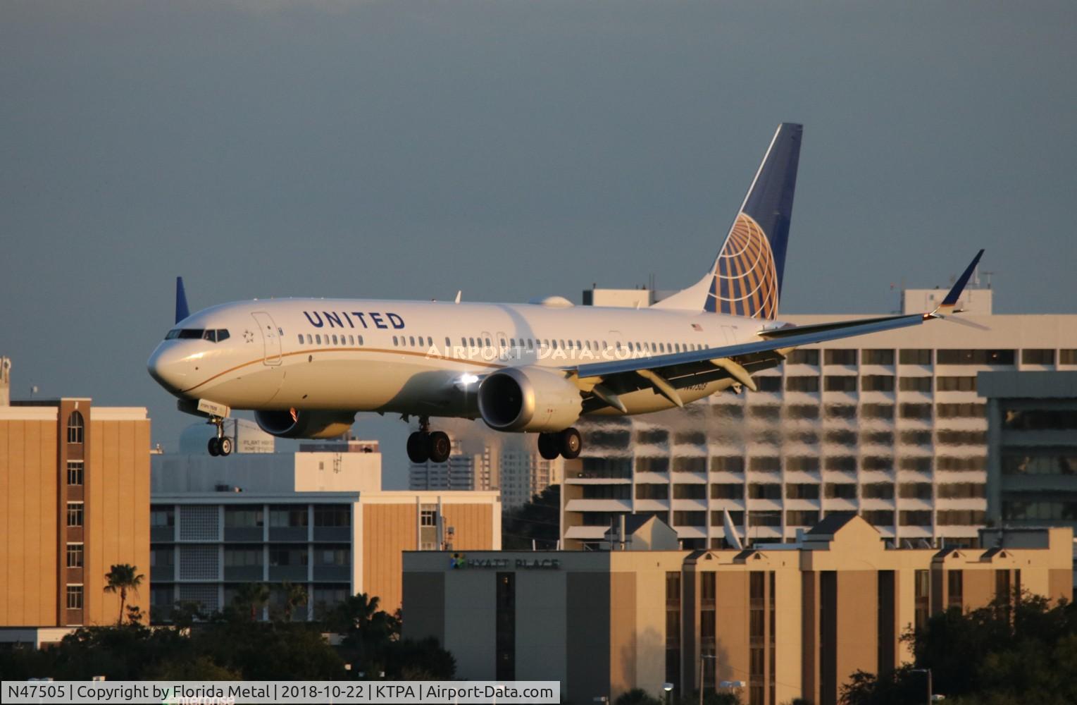 N47505, 2018 Boeing 737-9 MAX C/N 43433, United 737-9 MAX