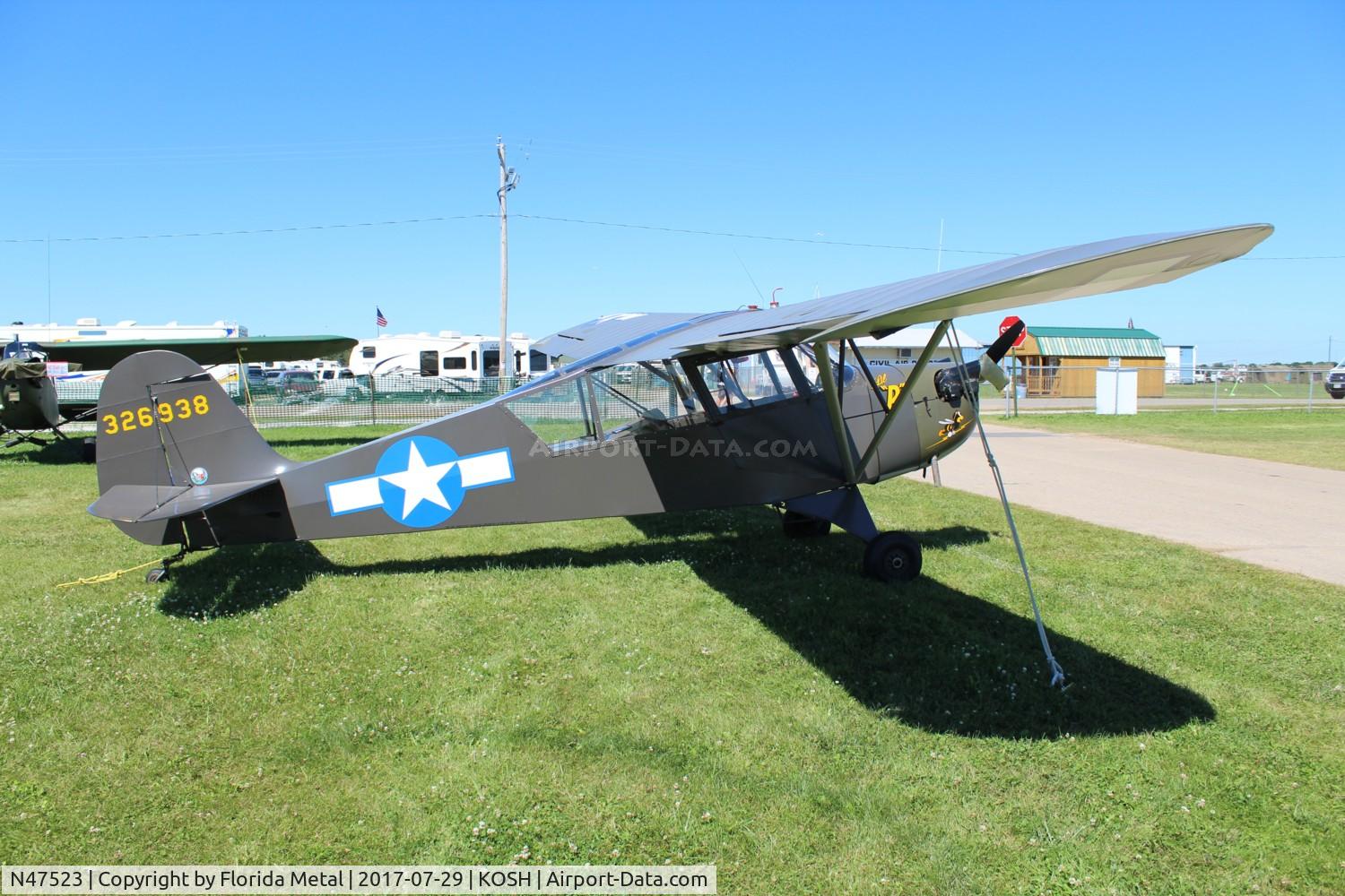 N47523, 1943 Aeronca 0-58B Grasshopper C/N 058B-10753, Aeronca O-58