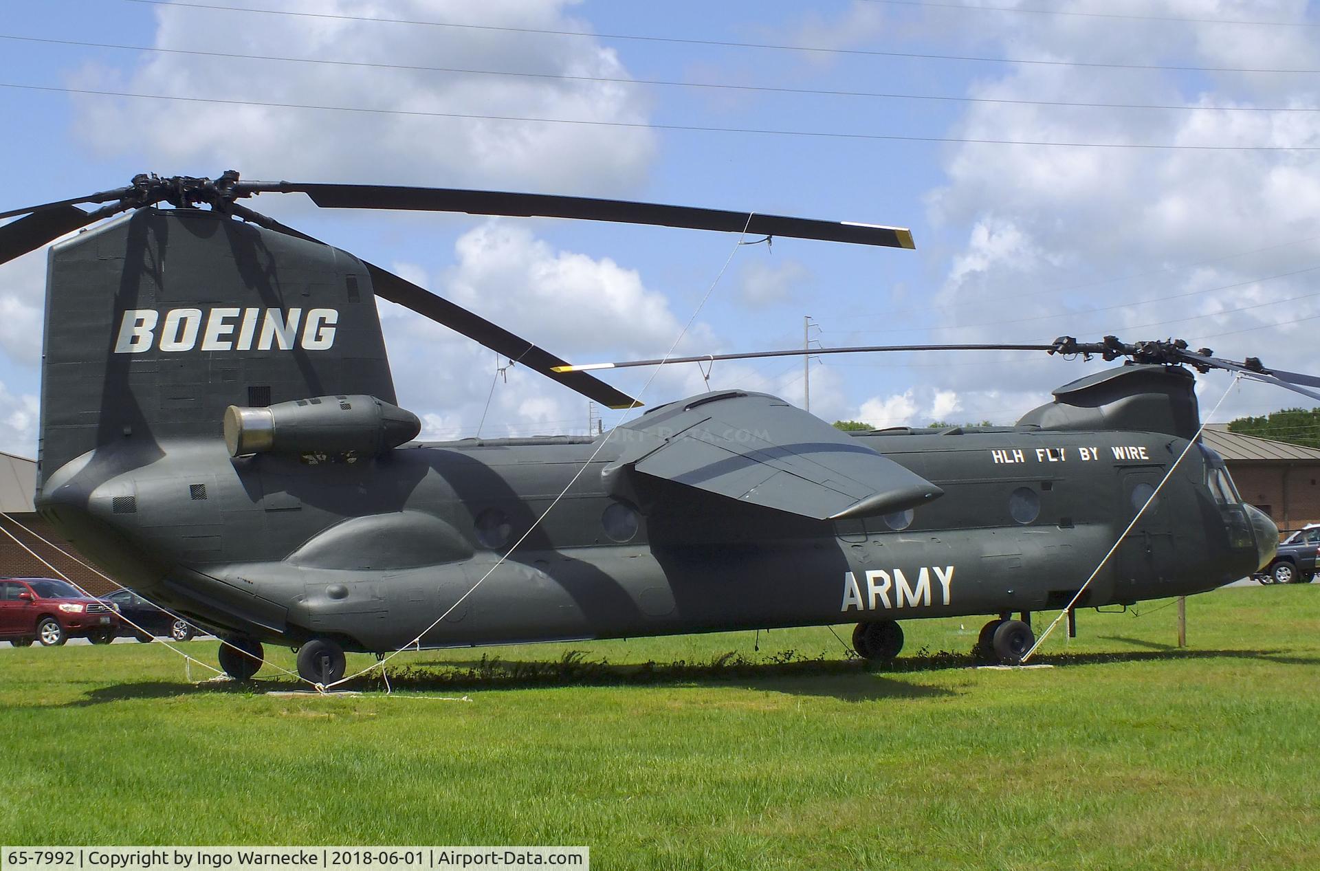 65-7992, 1965 Boeing Vertol CH-47A Chinook C/N B.164, Boeing Vertol 347 (Fly By Wire), converted from a CH-47A Chinook, at the US Army Aviation Museum, Ft. Rucker AL