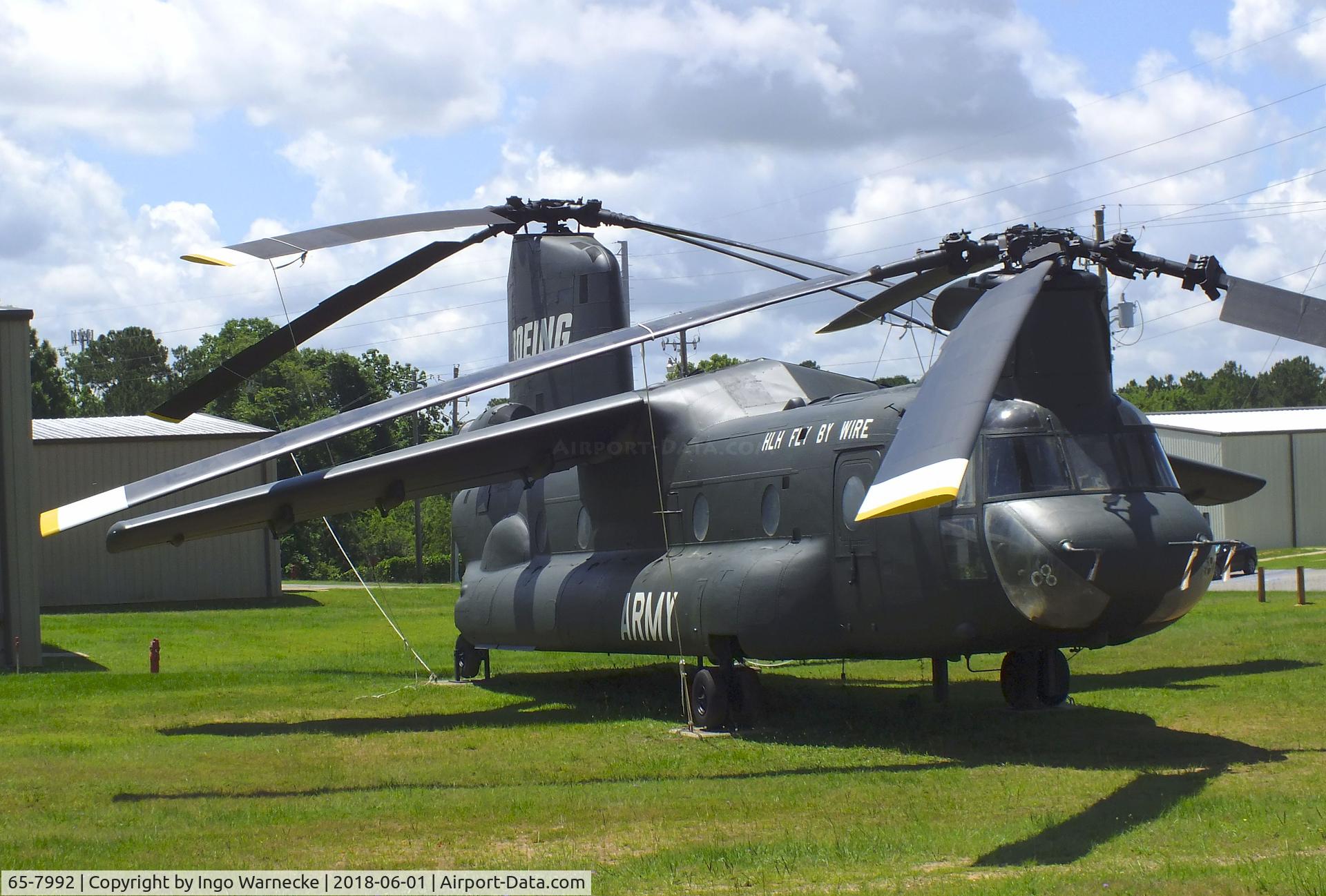 65-7992, 1965 Boeing Vertol CH-47A Chinook C/N B.164, Boeing Vertol 347 (Fly By Wire), converted from a CH-47A Chinook, at the US Army Aviation Museum, Ft. Rucker AL
