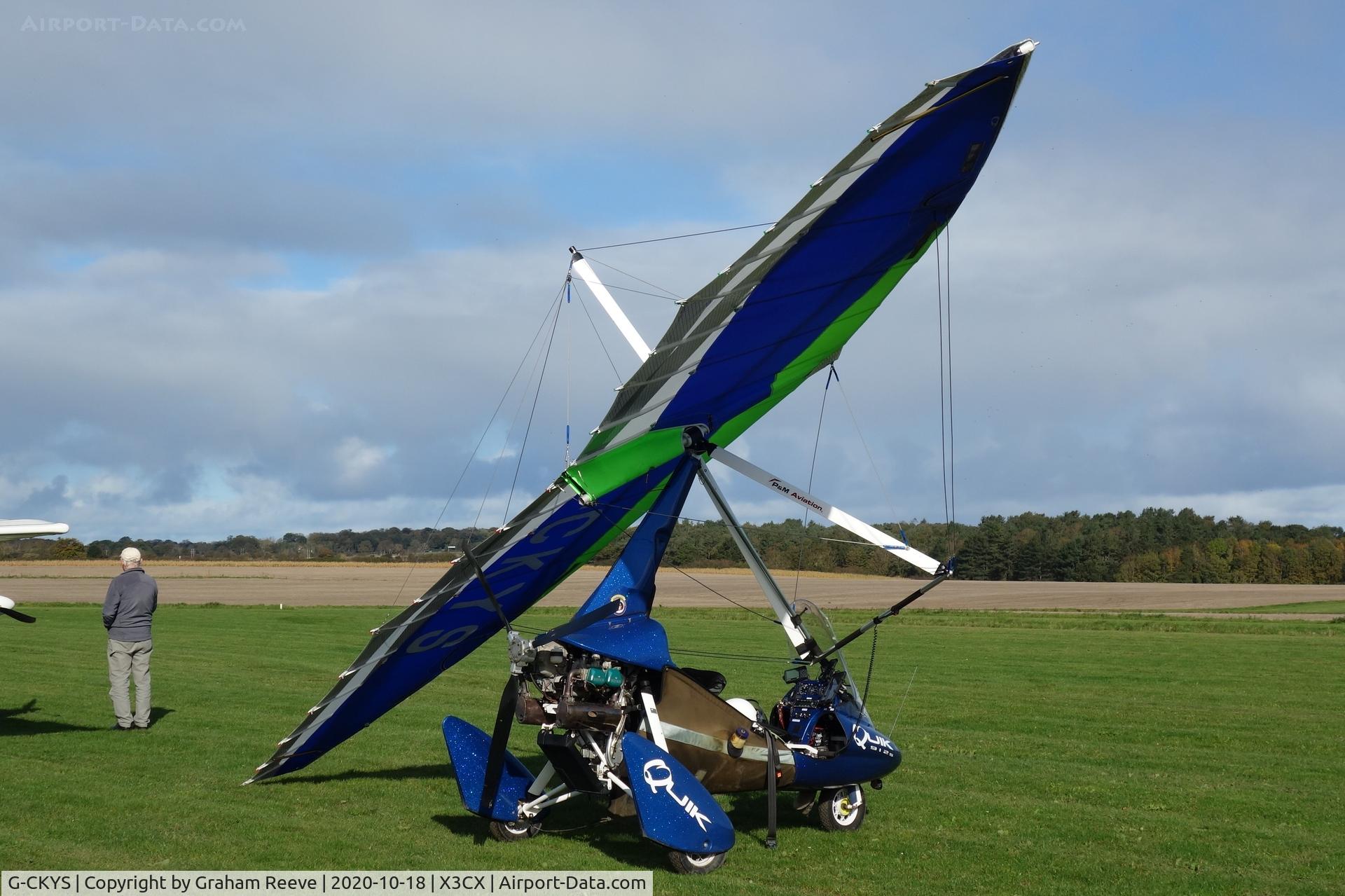G-CKYS, 2018 P&M Aviation Quik GT-450 C/N 8779, Parked at Northrepps.