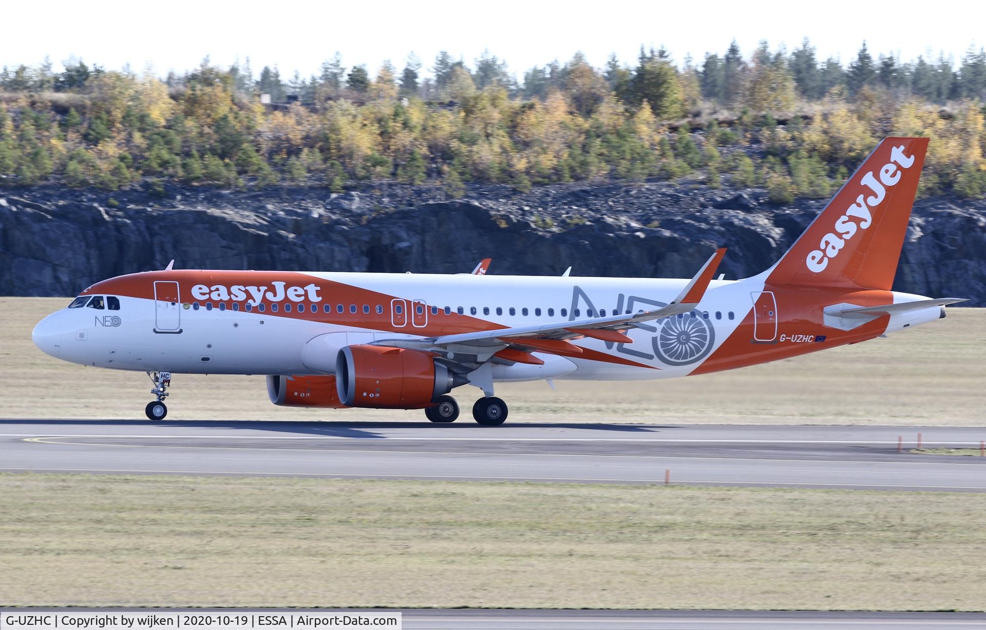G-UZHC, 2017 Airbus A320-251NEO C/N 7802, RWY 01R