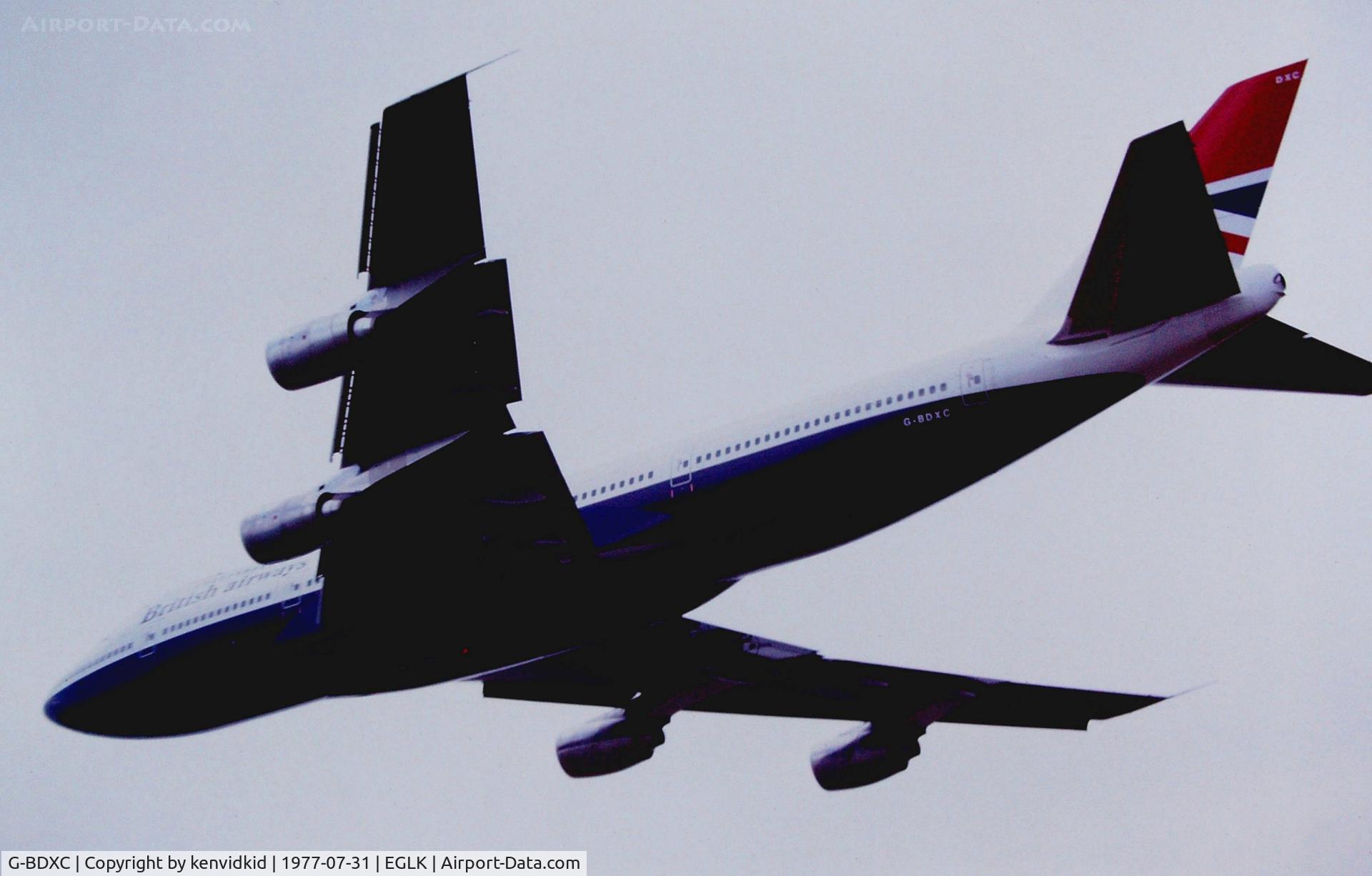 G-BDXC, 1977 Boeing 747-236B C/N 21240, At the 1977 Blackbushe Air Festival.
