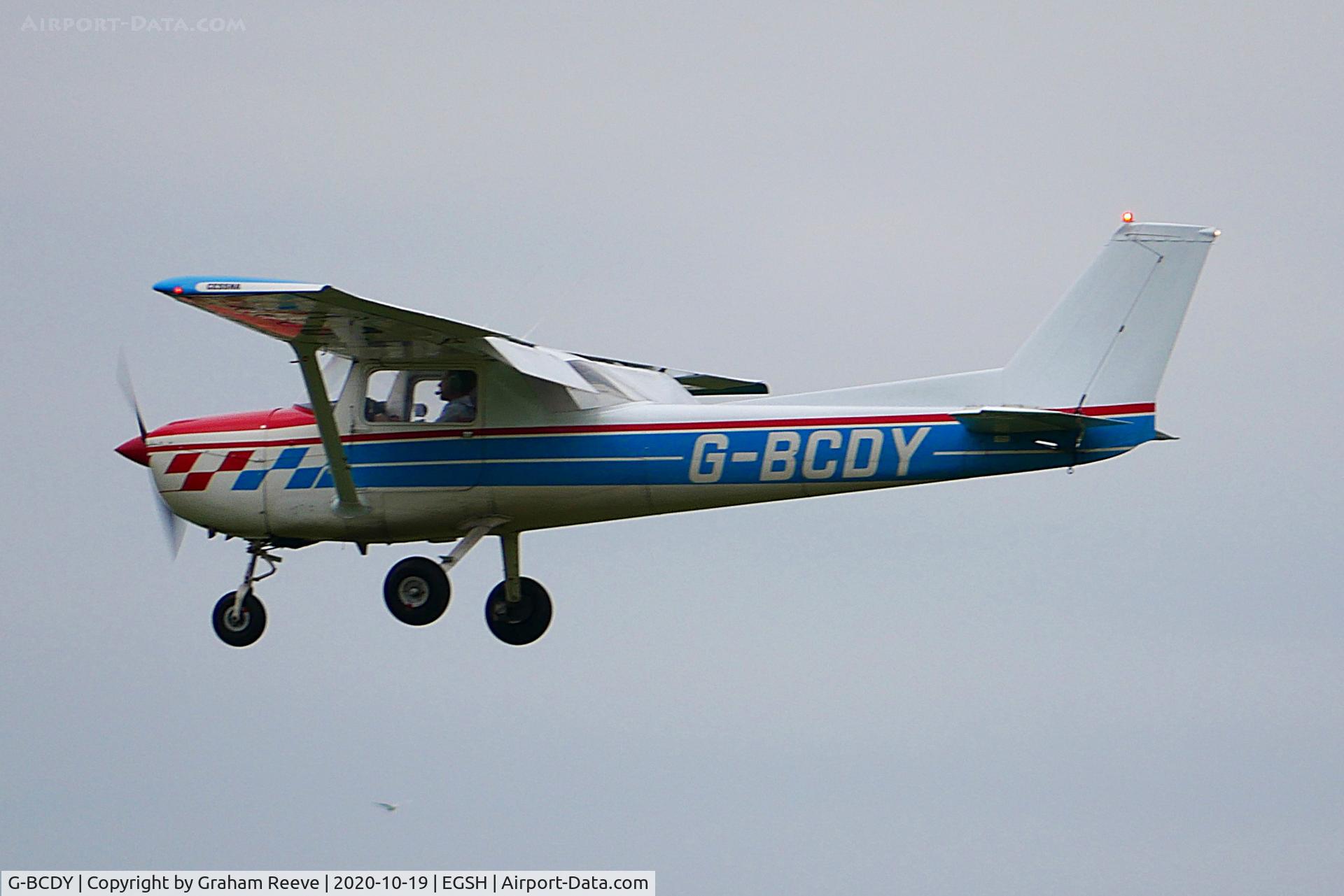 G-BCDY, 1974 Reims FRA150L Aerobat C/N 0237, On approach to Norwich.