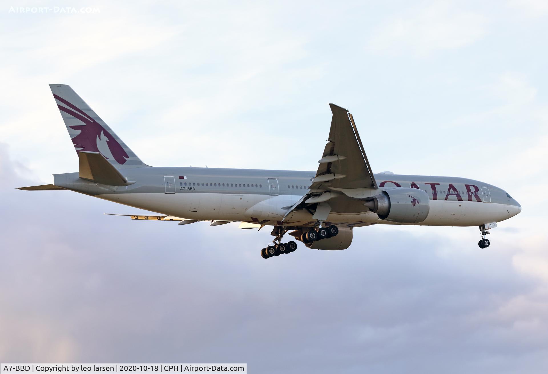 A7-BBD, 2009 Boeing 777-2DZ/LR C/N 36016, Copenhagen 18.10.2020