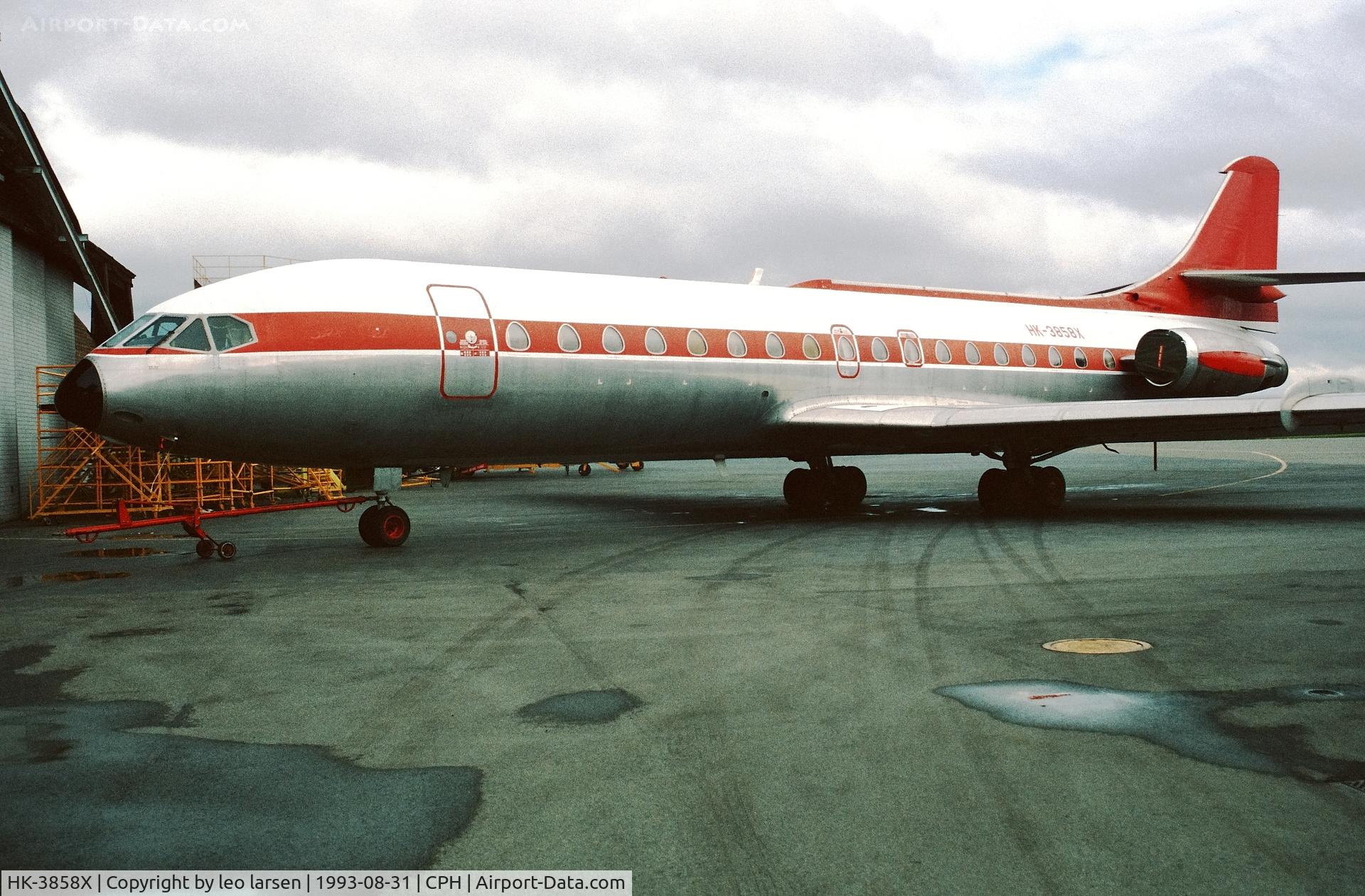 HK-3858X, 1966 Sud Aviation SE-210 Caravelle 10B3 Super B C/N 212, Copenhagen 31.8.1993
