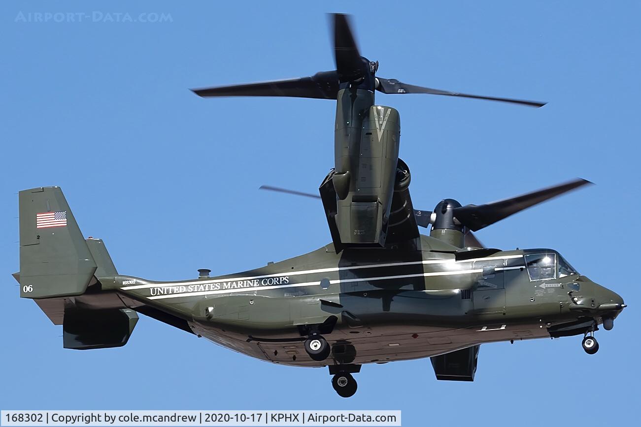 168302, Bell-Boeing MV-22B Osprey C/N D0219, NIGHTHAWK 31 Flight of Four arriving into Phoenix to accompany POTUS to Prescott