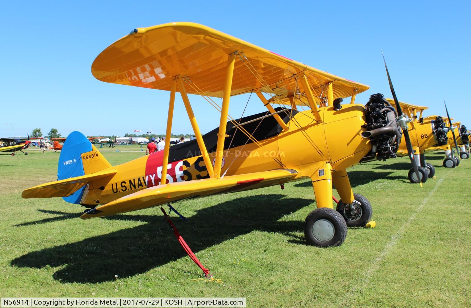 N56914, 1942 Boeing A75N1(PT17) C/N 75-2101, Stearman N2S