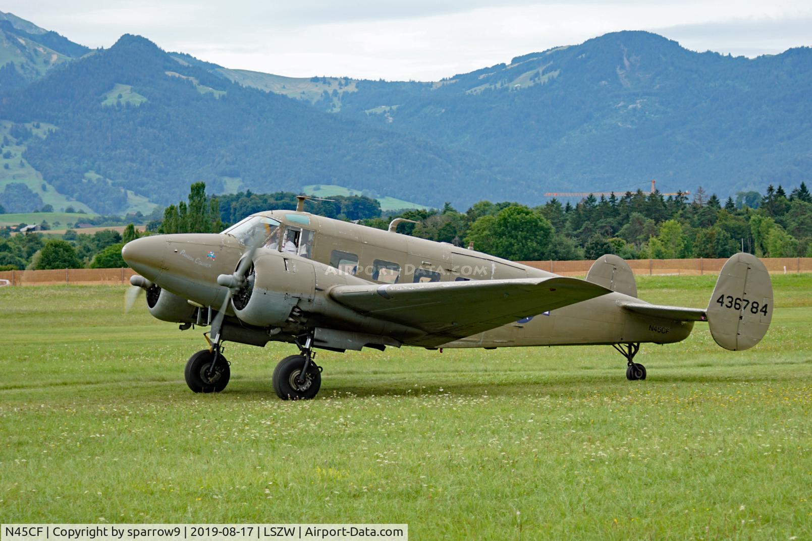 N45CF, 1959 Beech G18S C/N BA-466, Meeting at Thun airfield