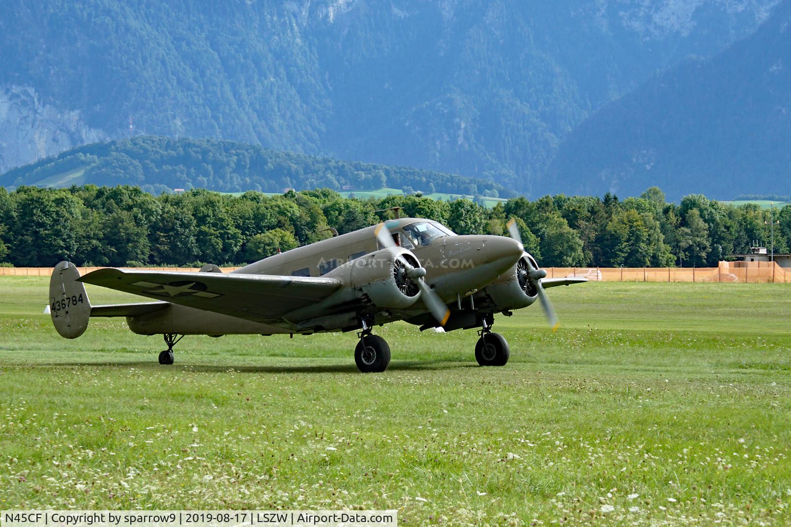N45CF, 1959 Beech G18S C/N BA-466, Meeting at Thun airfield
