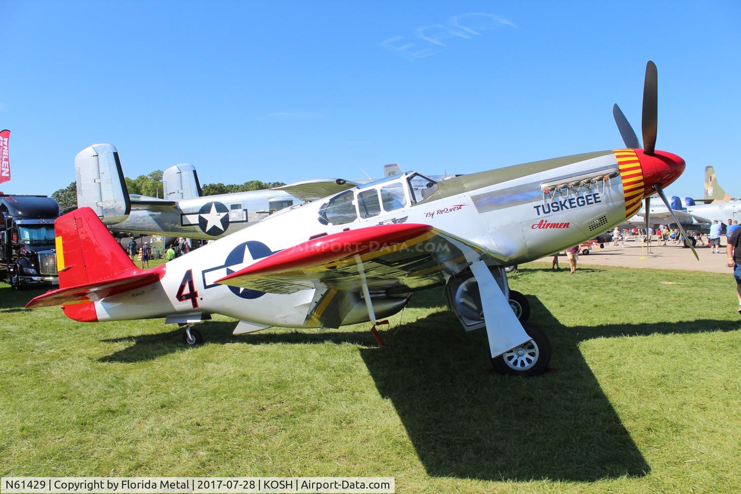 N61429, 1942 North American P-51C Mustang C/N 103-26199, Tuskegee P-51C