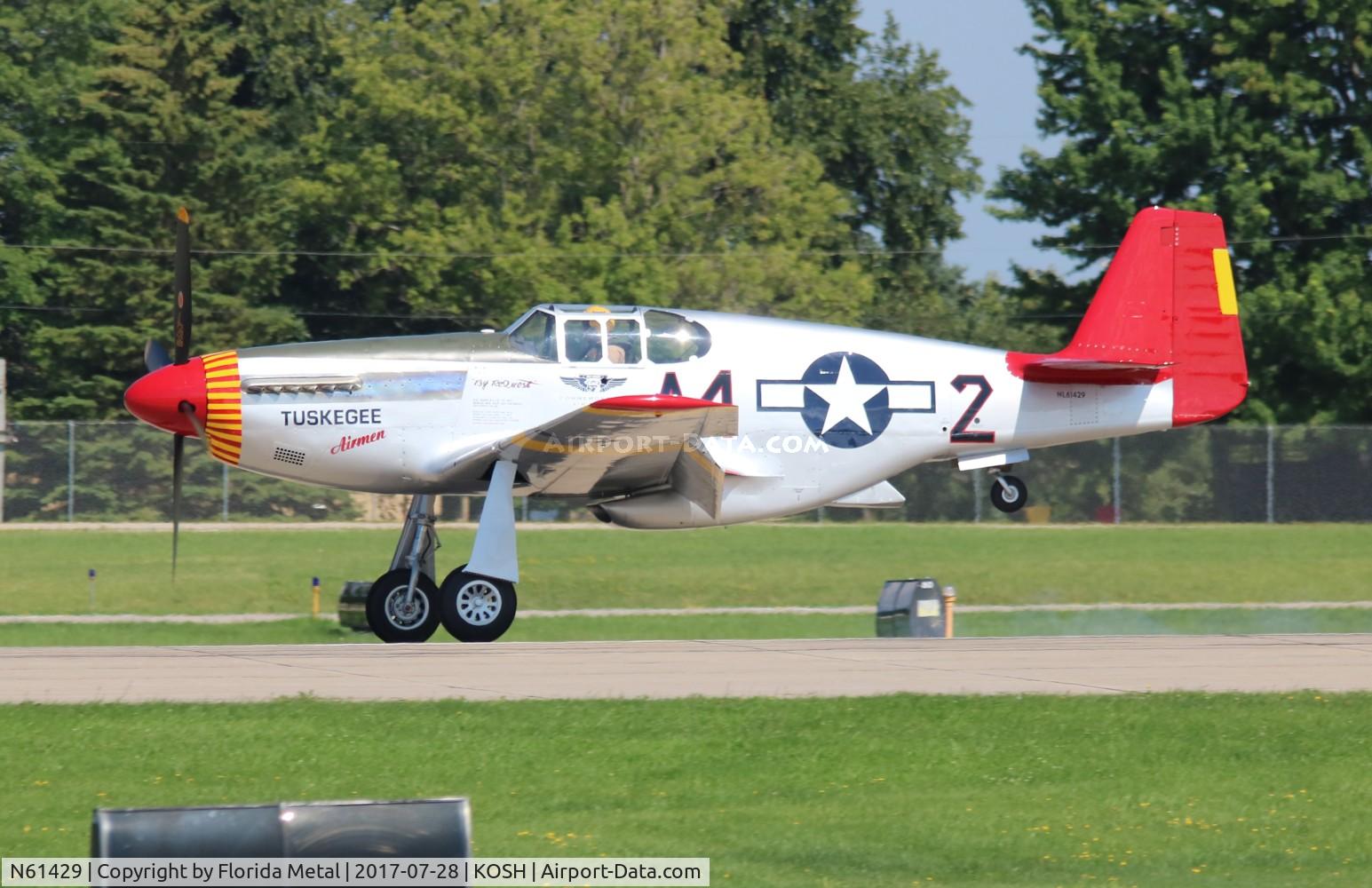 N61429, 1942 North American P-51C Mustang C/N 103-26199, Tuskegee P-51C