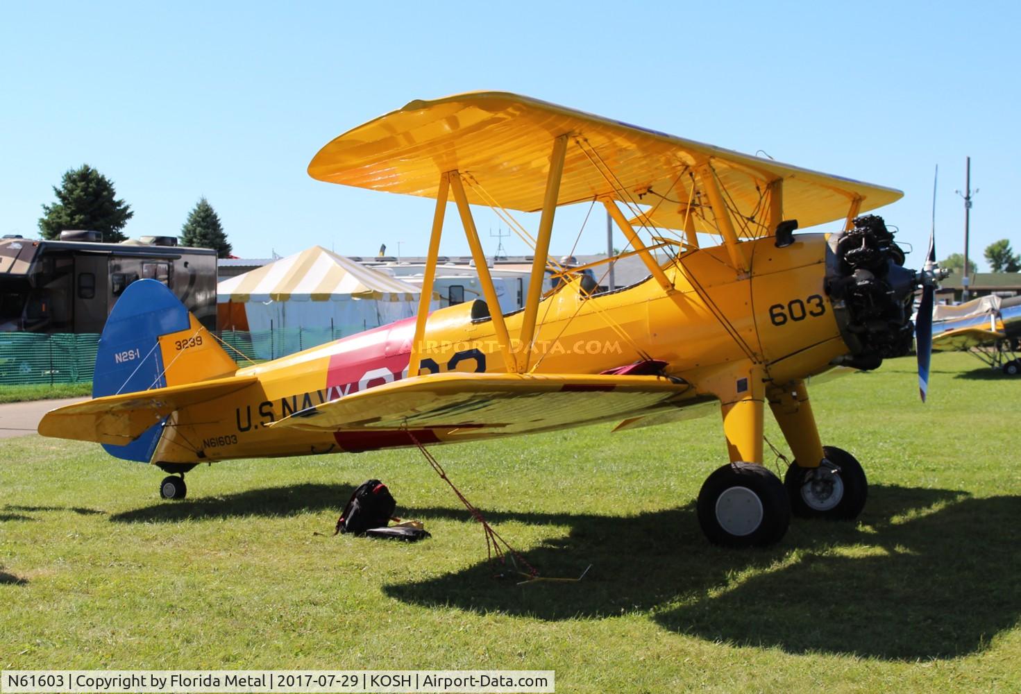 N61603, 1940 Boeing A75N1(PT17) C/N 75-1016, Stearman N2S