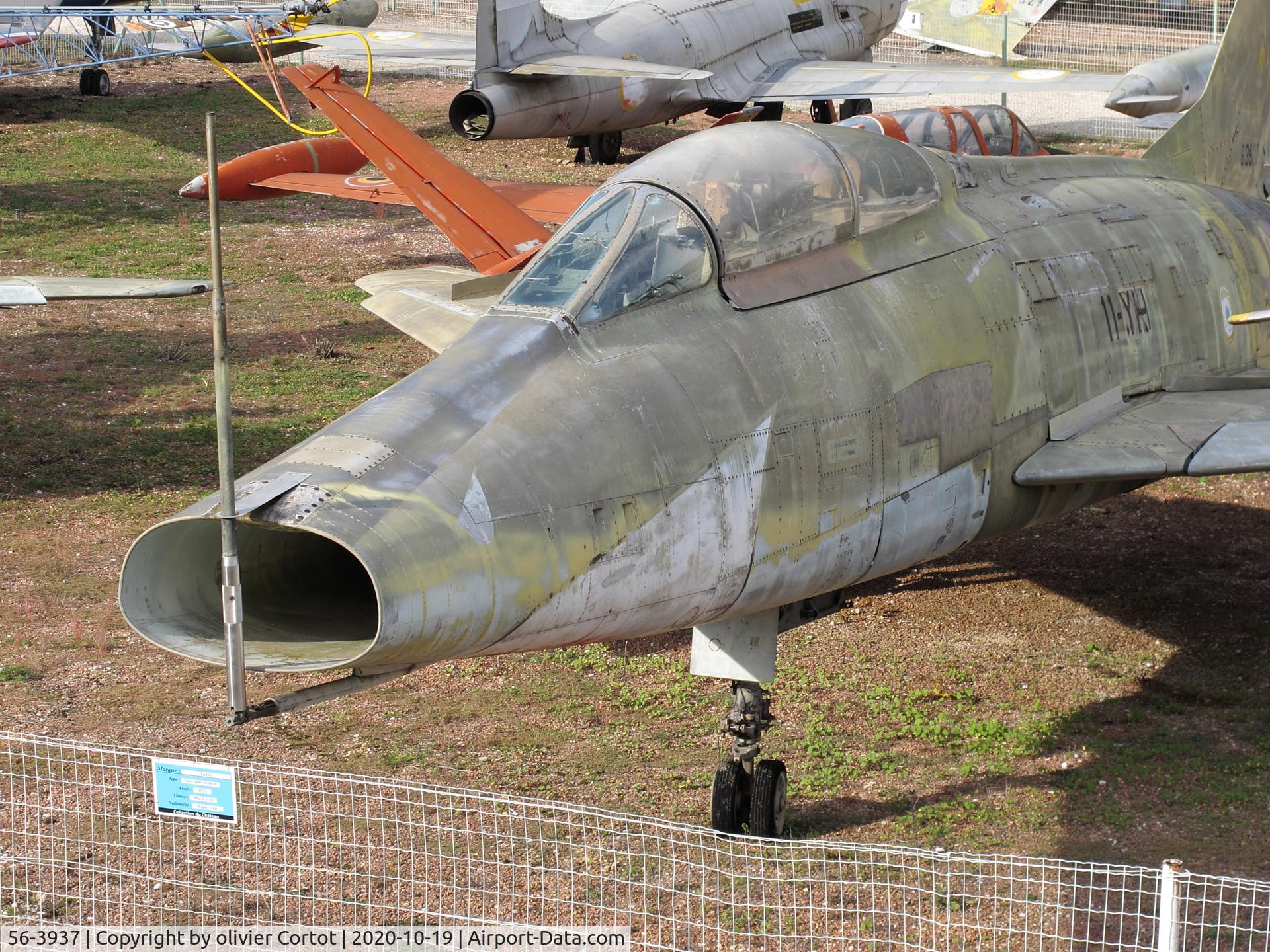 56-3937, 1956 North American QF-100D Super Sabre C/N 224-85, the nose and the nice sharkmouth used by French Air Force Super Sabres when deployed at Djibouti