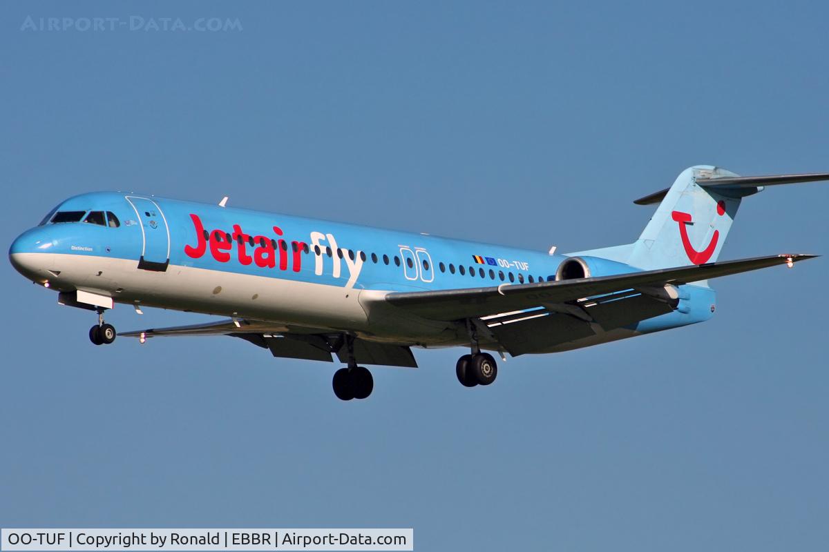 OO-TUF, 1991 Fokker 100 (F-28-0100) C/N 11373, at bru