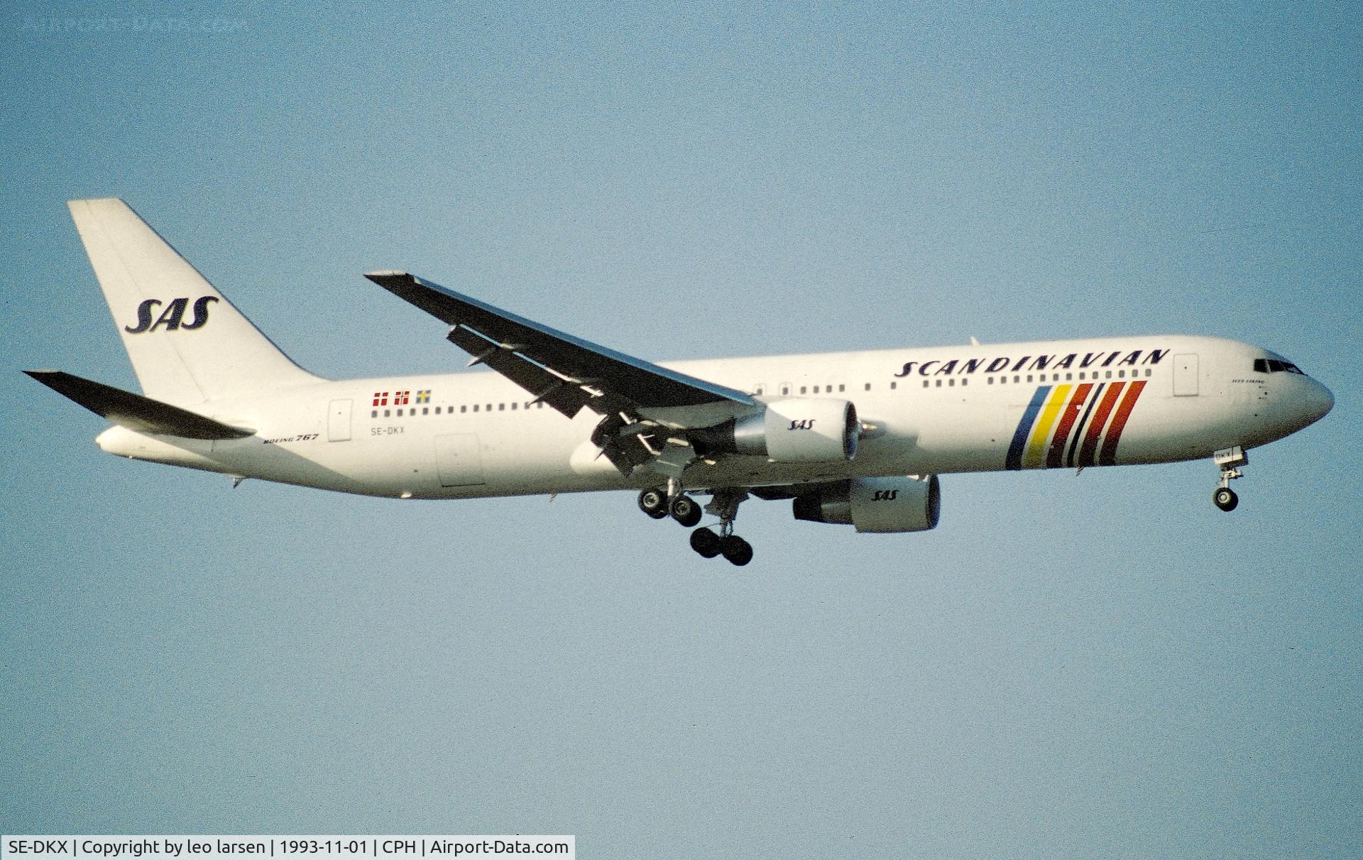 SE-DKX, 1991 Boeing 767-383/ER C/N 25365, Copenhagen 1.11.1993