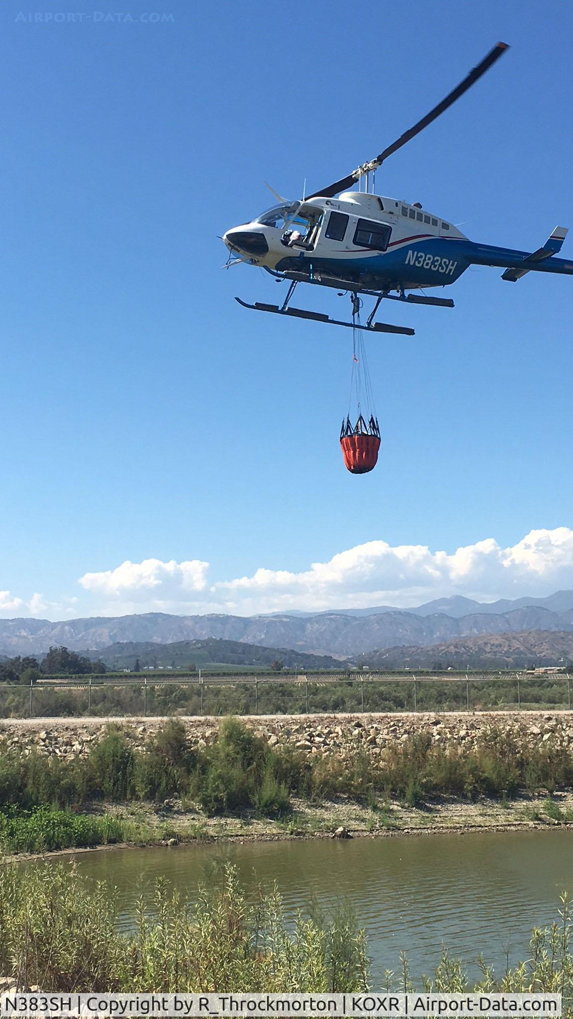N383SH, 1983 Bell 206L-3 LongRanger III C/N 51073, 3SH with Fire Bucket