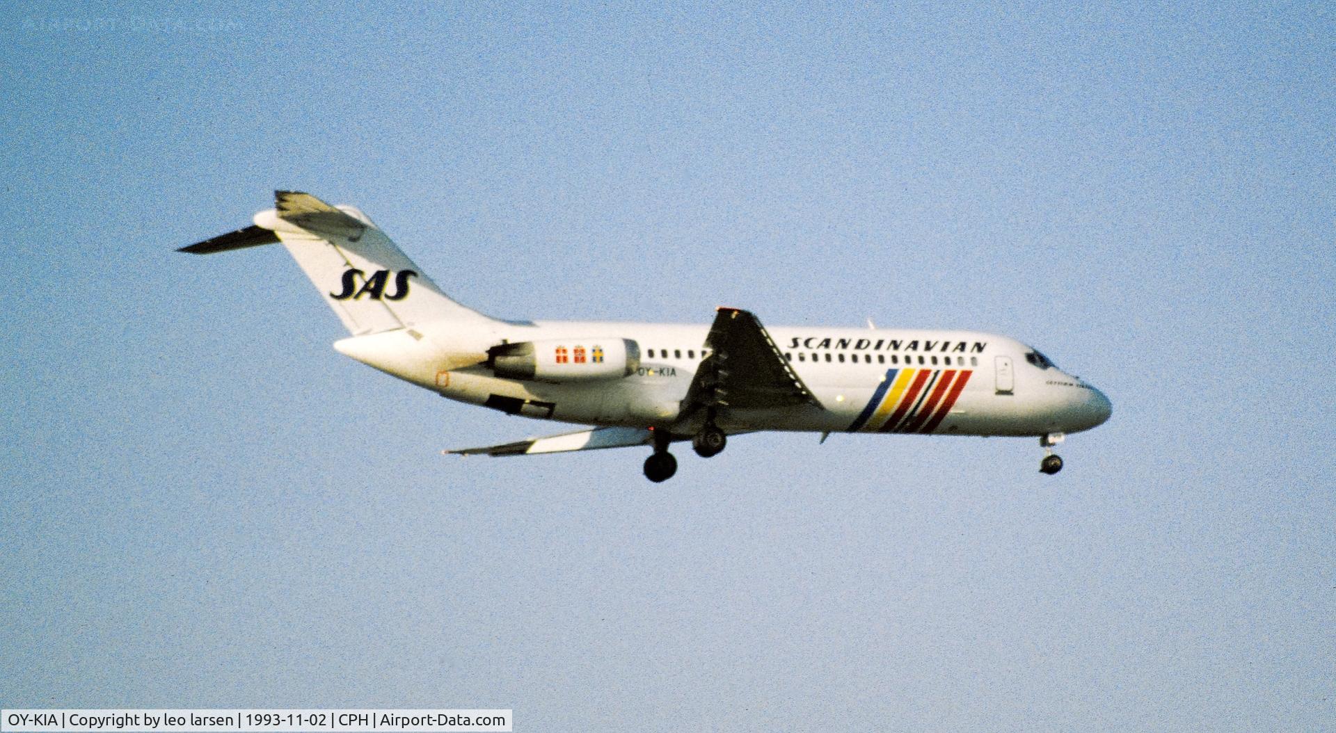 OY-KIA, 1968 Douglas DC-9-21 C/N 47301, Copenhagen 2.11.1993