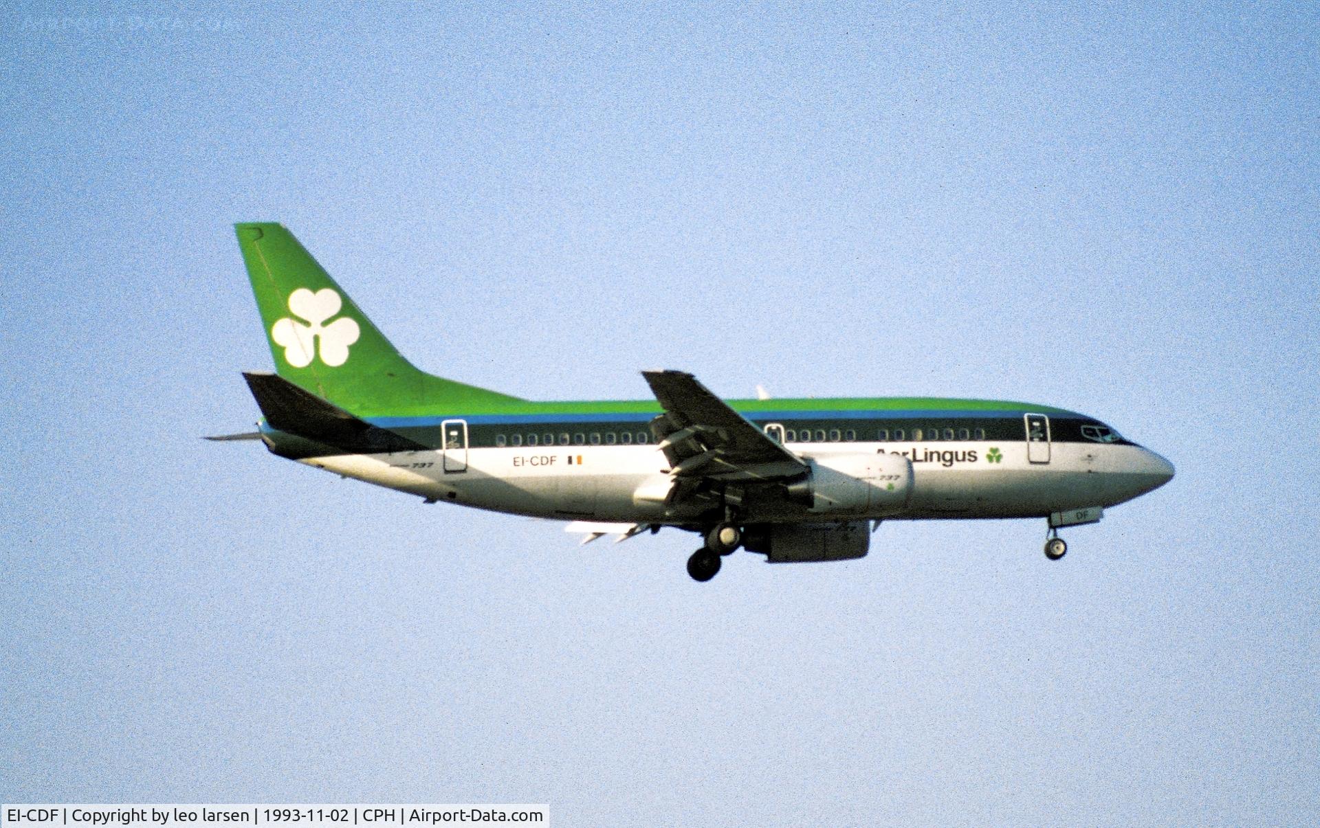 EI-CDF, 1992 Boeing 737-548 C/N 25737, Copenhagen 2.11.1993