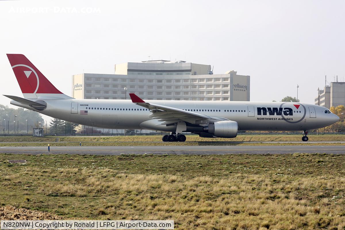 N820NW, 2007 Airbus A330-323 C/N 0859, at cdg
