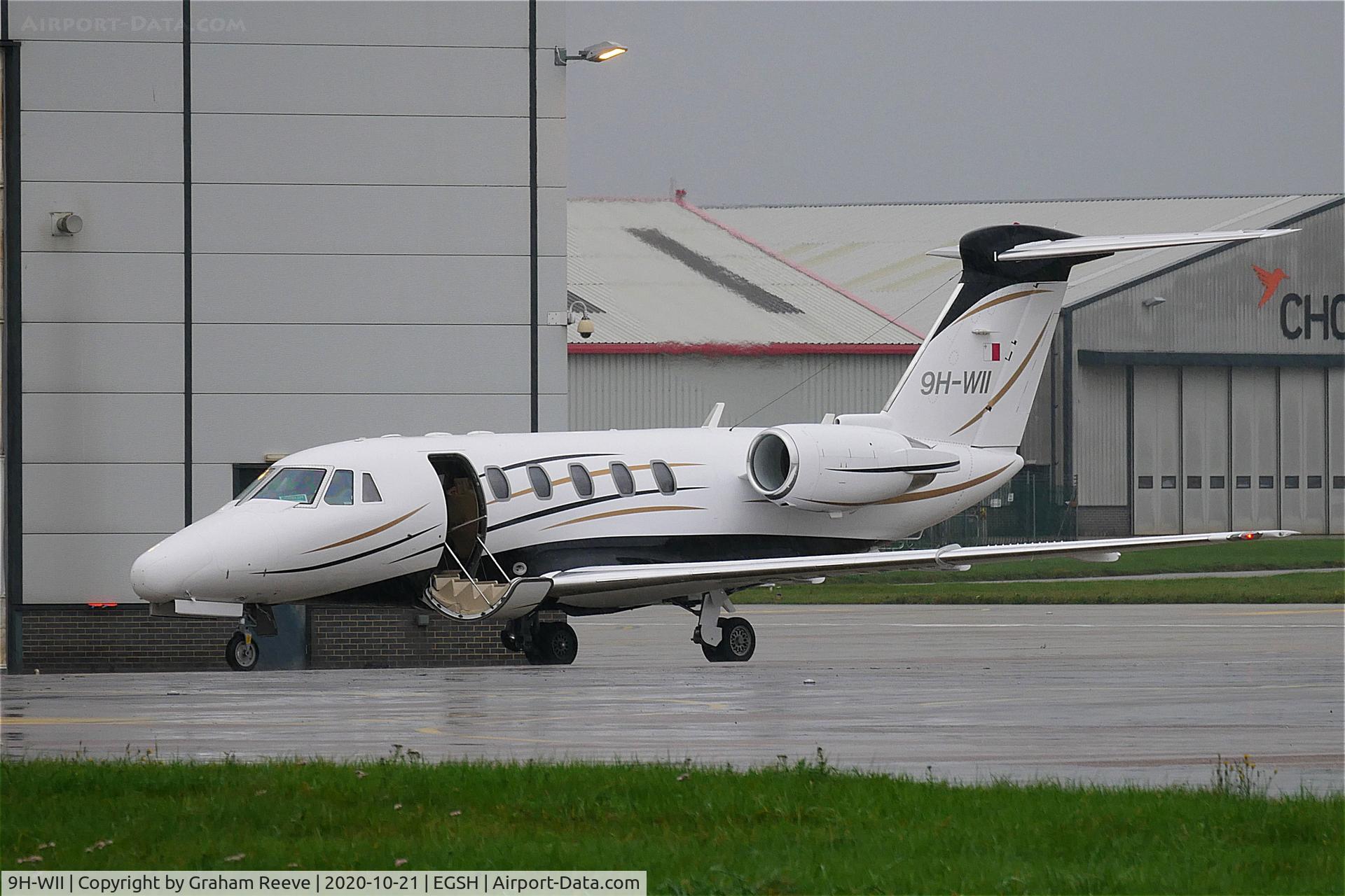 9H-WII, 1998 Cessna 650 Citation VII C/N 650-7090, Getting ready to depart from Norwich.