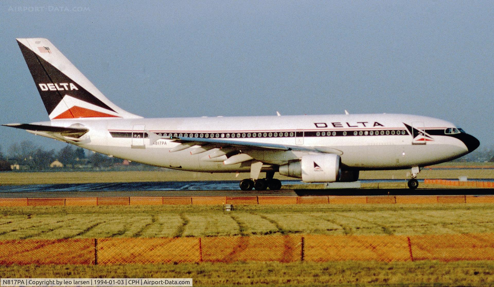 N817PA, 1987 Airbus A310-324 C/N 453, Copenhagen 3.1.1994