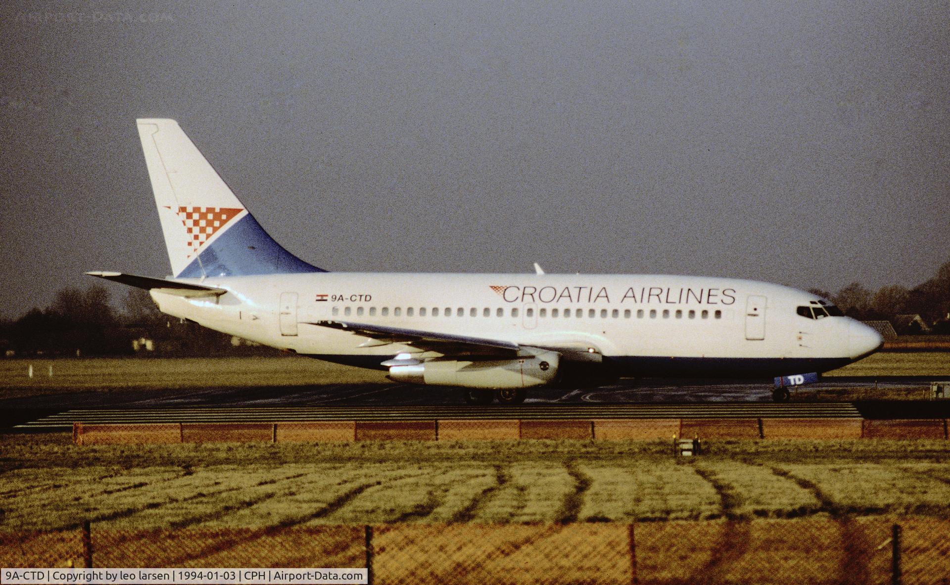 9A-CTD, 1981 Boeing 737-230 C/N 22140, Copenhagen 3.1.1994