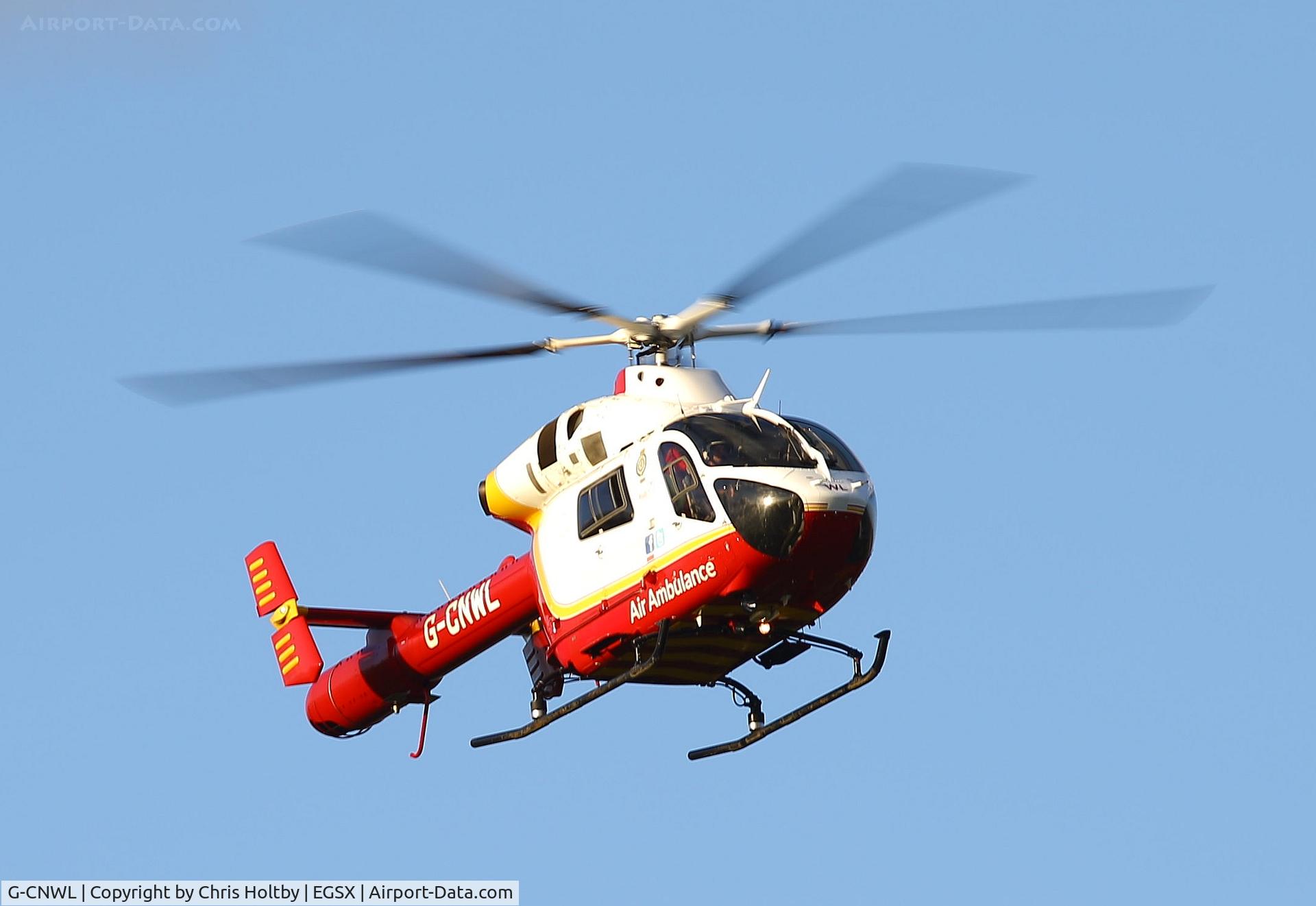 G-CNWL, 2008 MD Helicopters MD-900 Explorer C/N 900-00124, MD Explorer Air Ambulance coming into land at North Weald, Essex