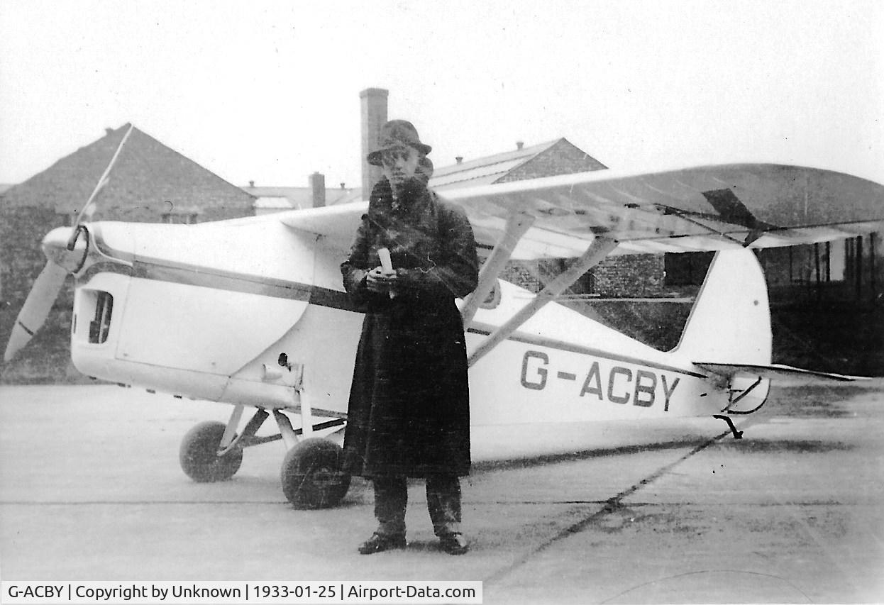 G-ACBY, Comper CLA-7 Swift C/N S32/3, George Stead at Old Warden with the Comper Swift he flew to India with Richard Shuttleworth in 1933. A detailed account of the India Flight is recorded in Stead's book 