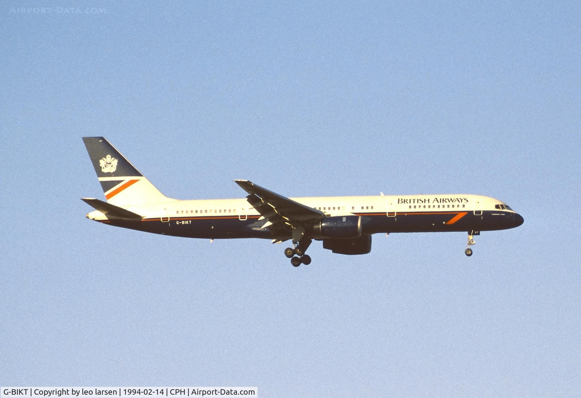 G-BIKT, 1985 Boeing 757-236 C/N 23398, Copenhagen 14.2.1994