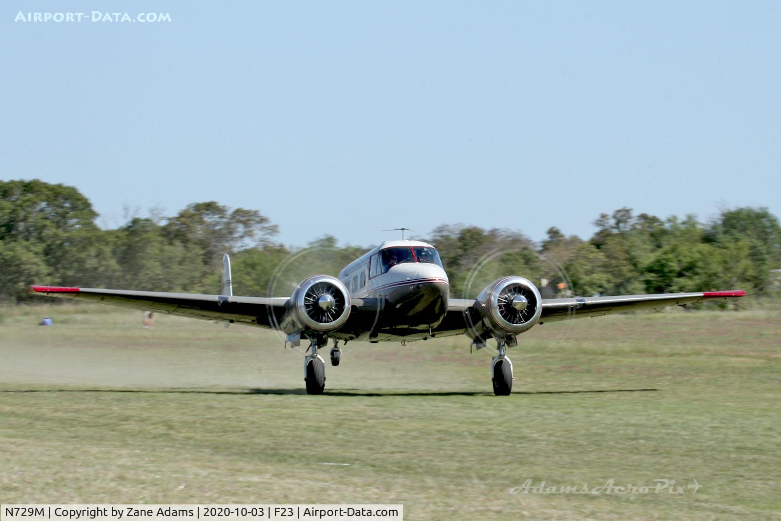 N729M, 1960 Beech G18S C/N BA-517, At the 2020 Ranger Airfield Fly-in