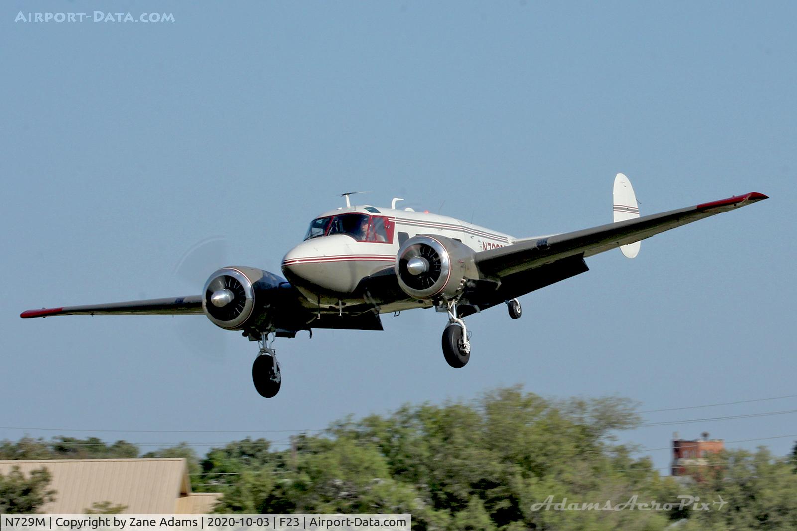 N729M, 1960 Beech G18S C/N BA-517, At the 2020 Ranger Airfield Fly-in