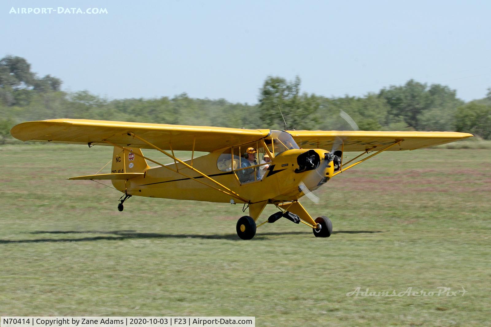 N70414, 1946 Piper J3C-65 Cub Cub C/N 17405, At the 2020 Ranger Airfield Fly-in